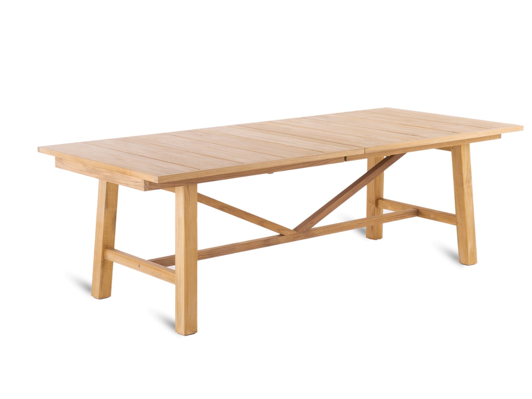 SYNTHESIS Extending rectangular teak table By Unopiù