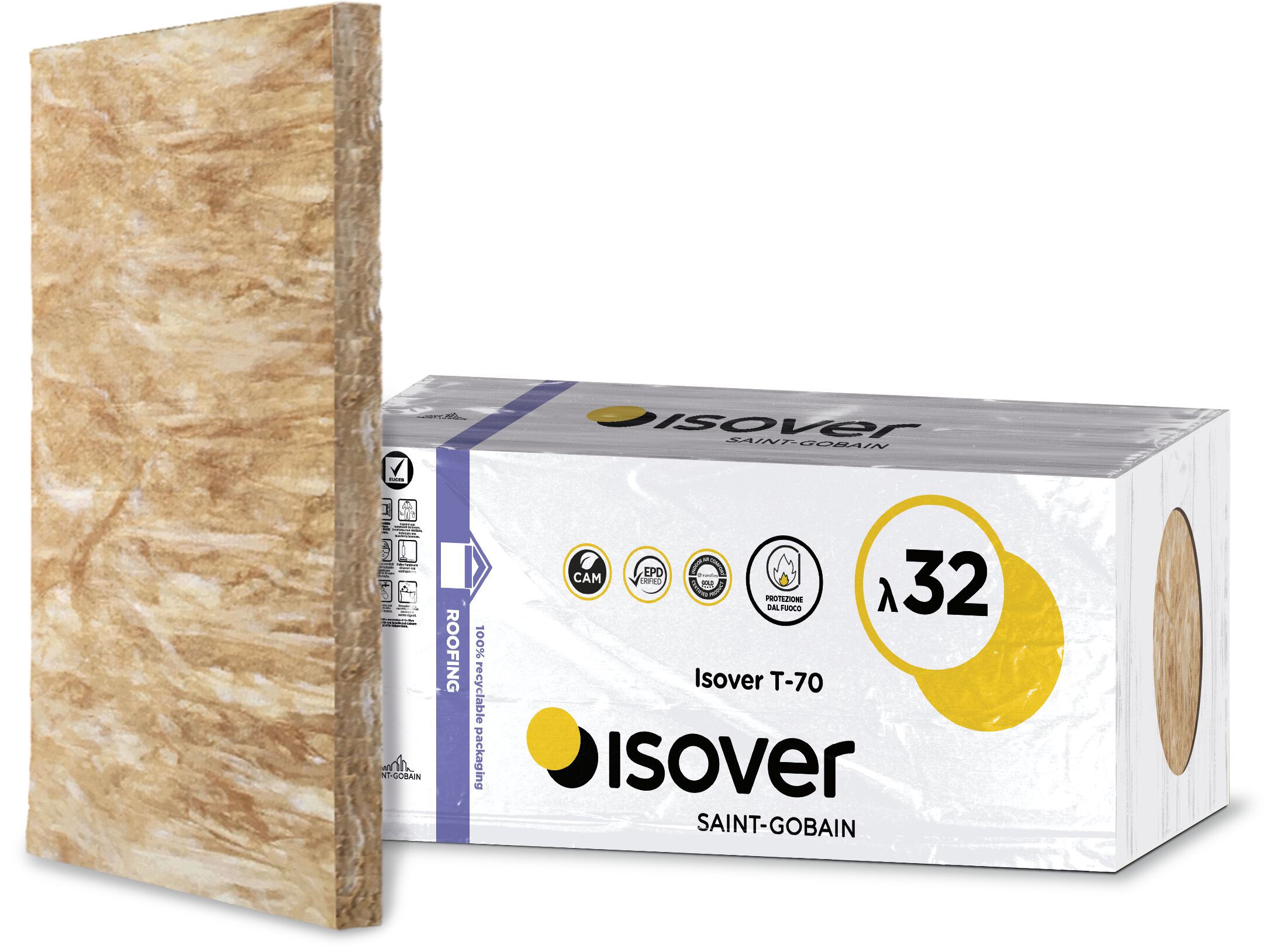 ISOVER T-70 by Saint-Gobain - ISOVER - Pannello termoisolante / pannello fonoisolante e fonoassorbente in lana minerale