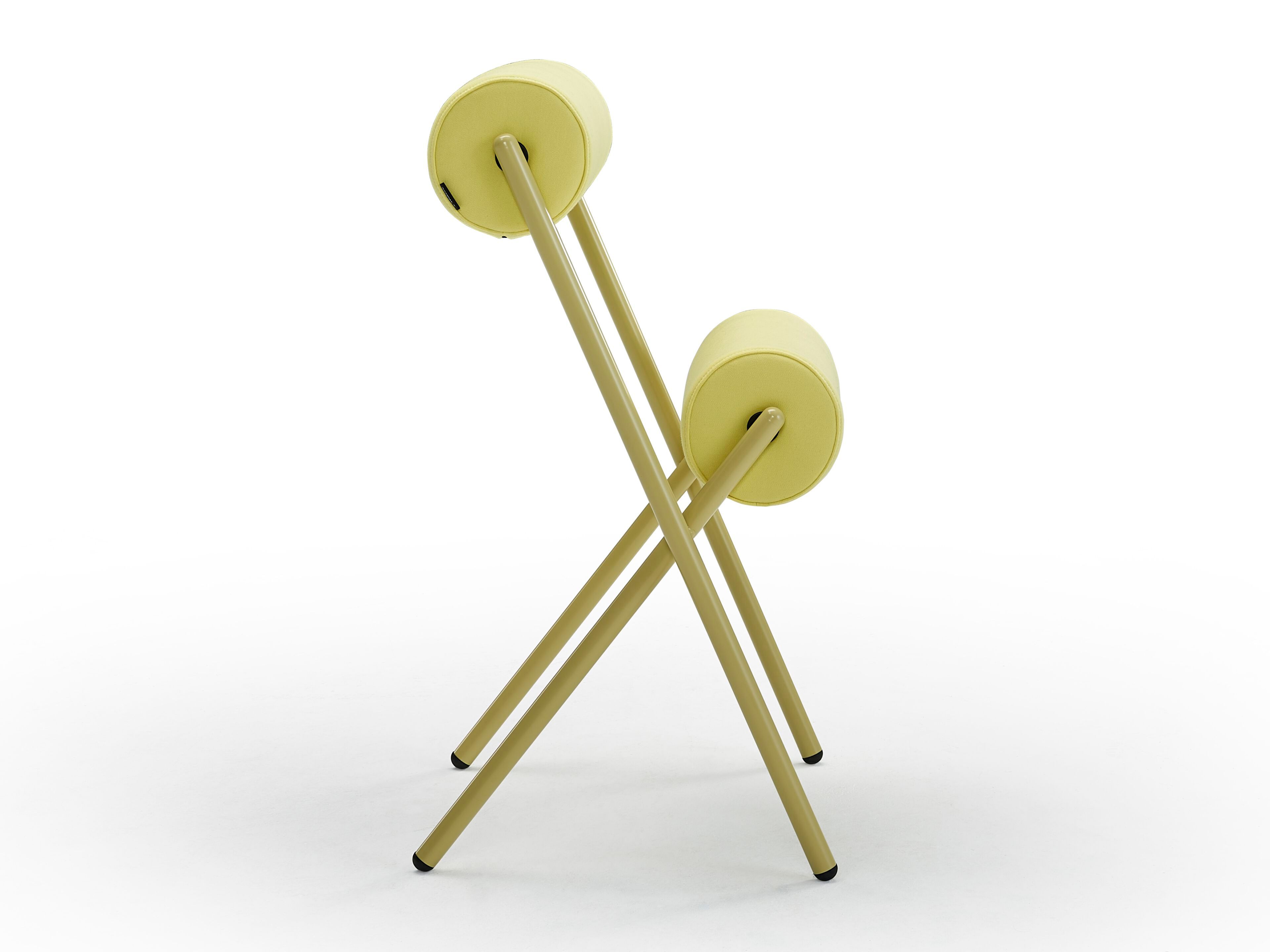 ROLL by Sancal - Sedia con cuscini cilindrici in pelle