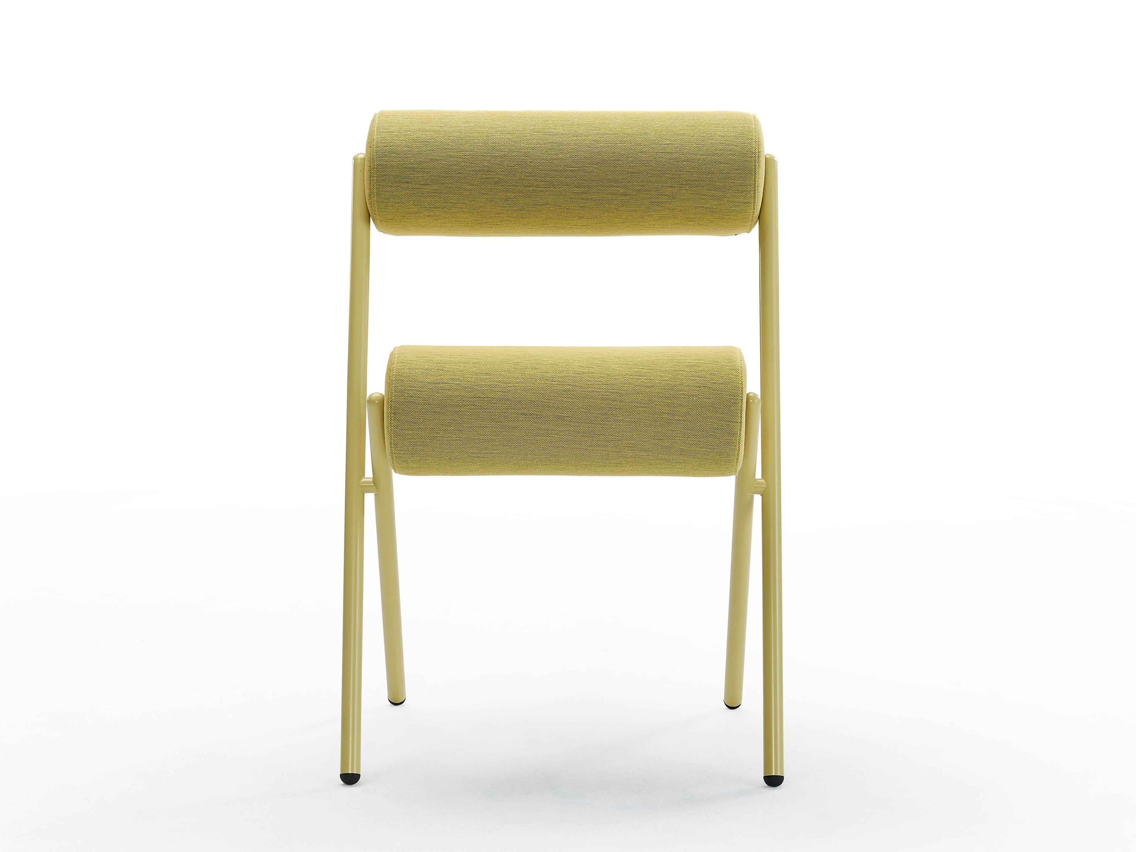 ROLL by Sancal - Sedia con cuscini cilindrici in pelle - 2