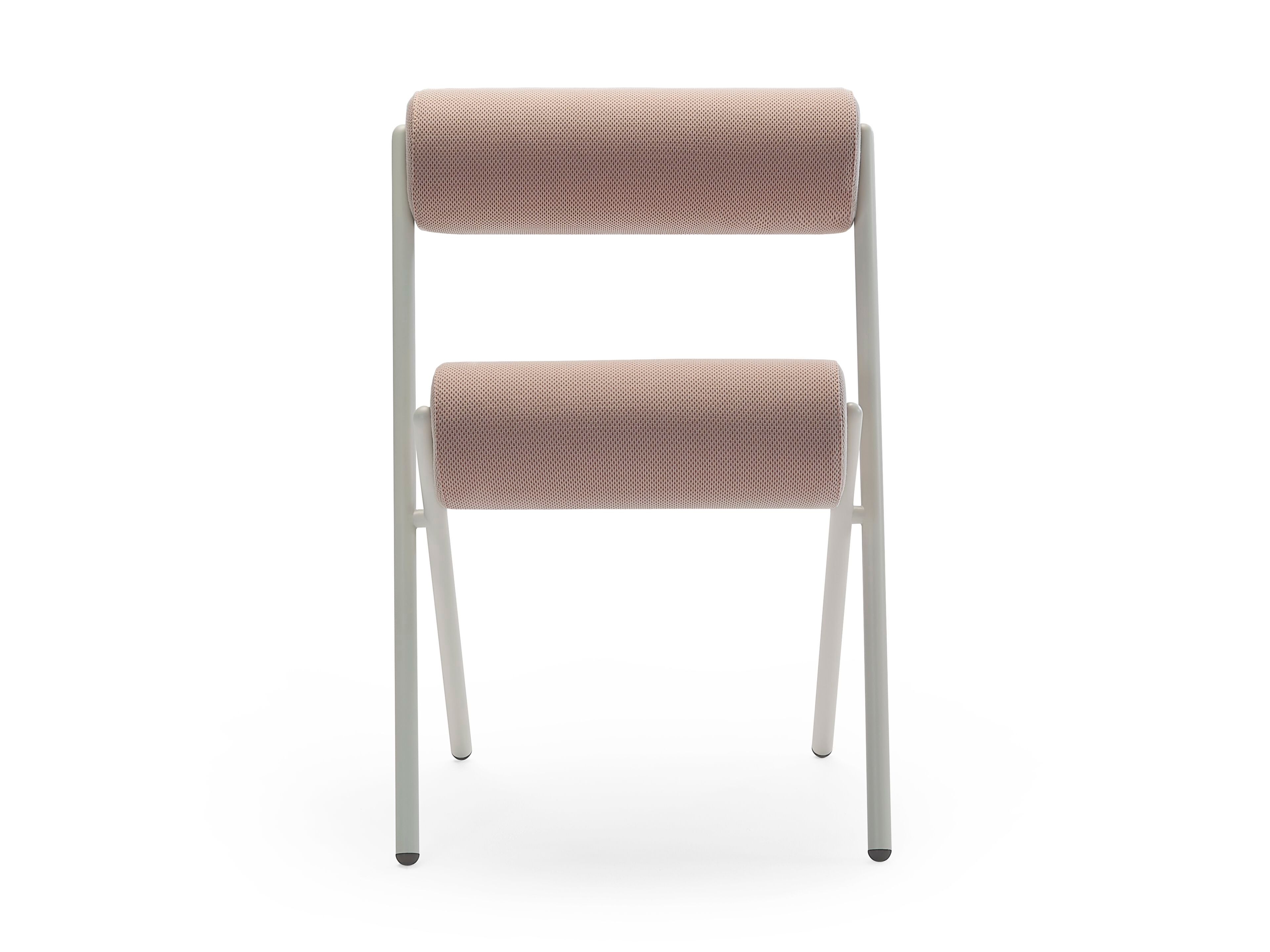 ROLL by Sancal - Sedia con cuscini cilindrici in pelle - 8