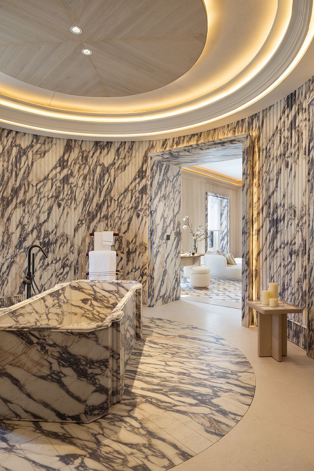 FIOR DI VIOLA - RILIEVO CRESTA by Sapienstone - Top cucina in gres porcellanato effetto marmo - 2