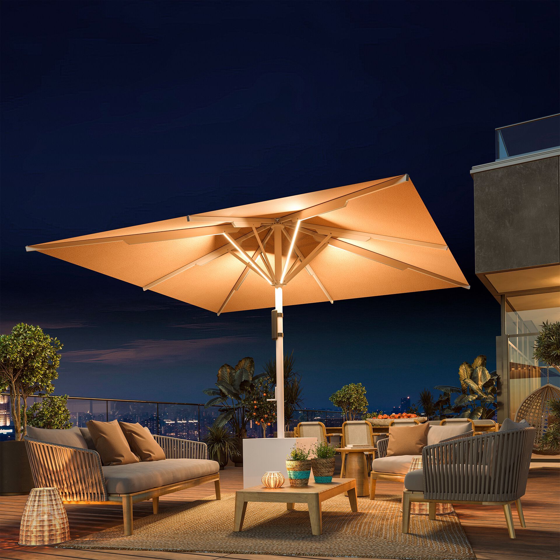 BESTA by Saxun - Ombrellone rettangolare in tessuto - 2