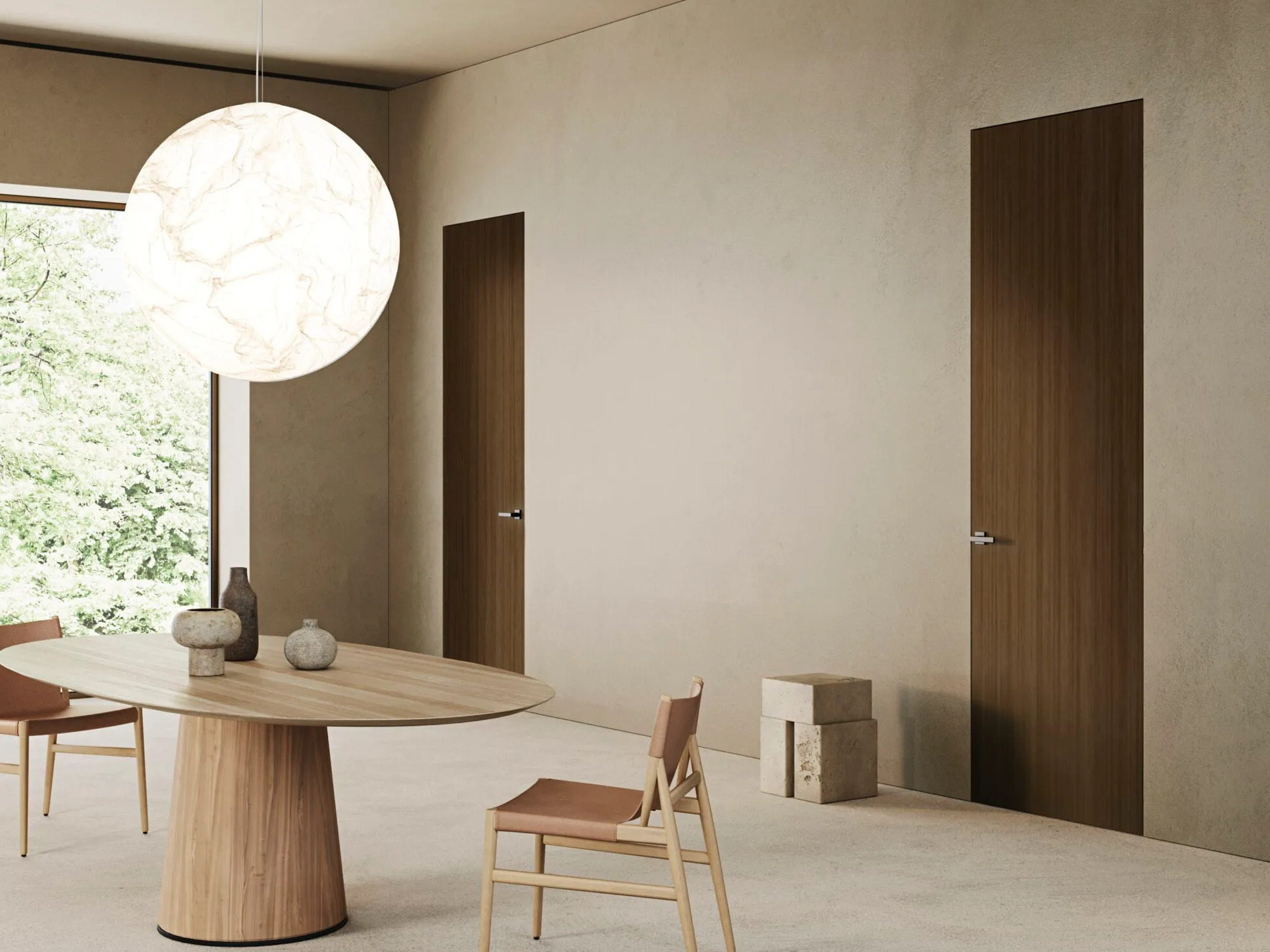 FLUA by Scrigno - Porta a battente a filo muro