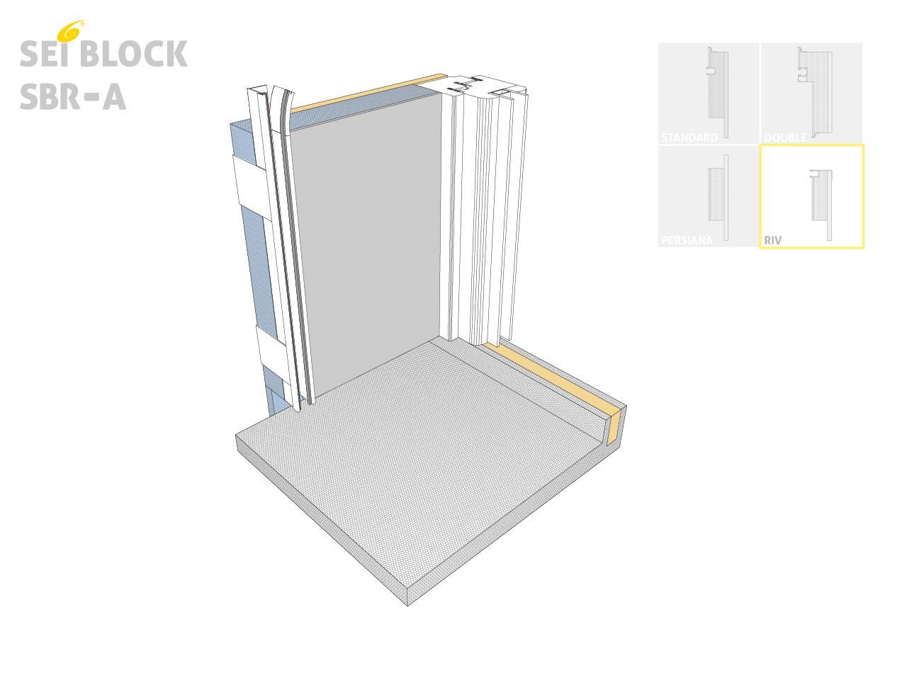 SEI BLOCK RIV A by Sei System - Spalla termoisolante per vano finestra