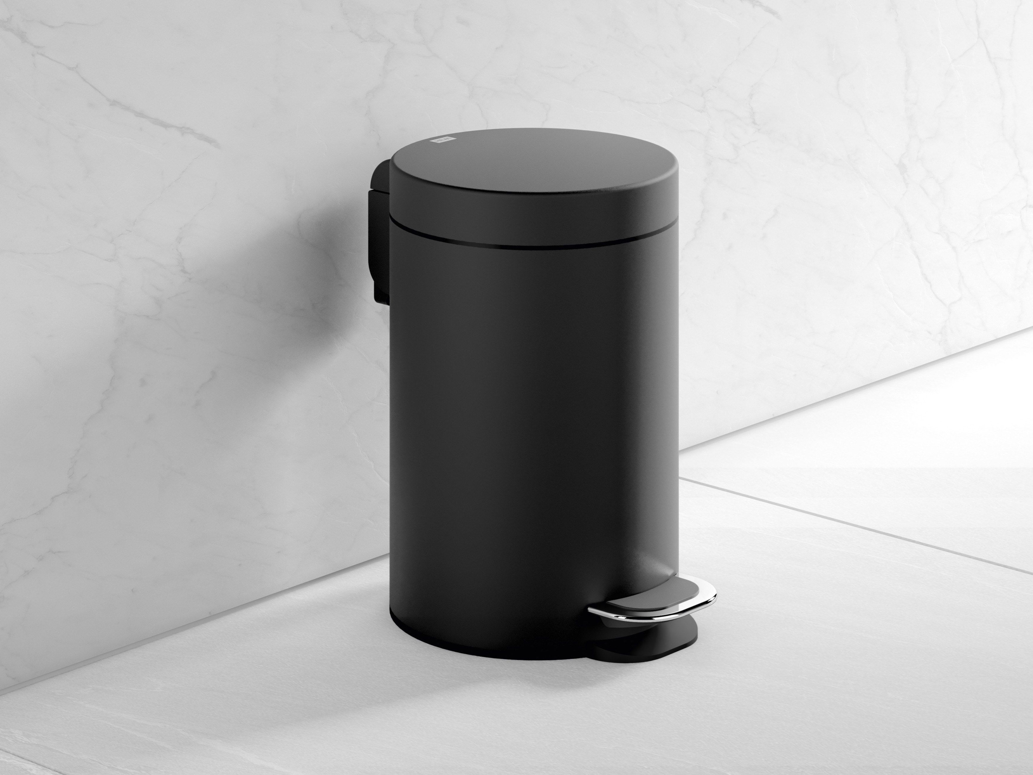Stainless steel bathroom waste bin By HEWI