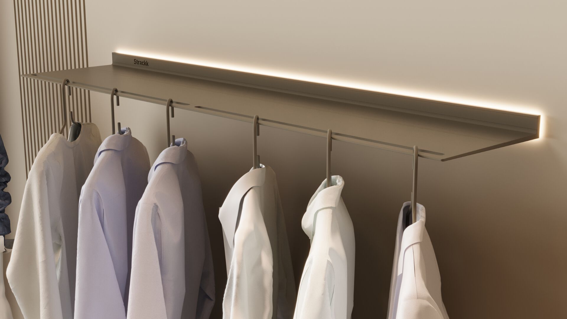 WALL SHELF WITH LIGHT ALL AROUND by Strackk - Mensola in alluminio con illuminazione integrata - 5