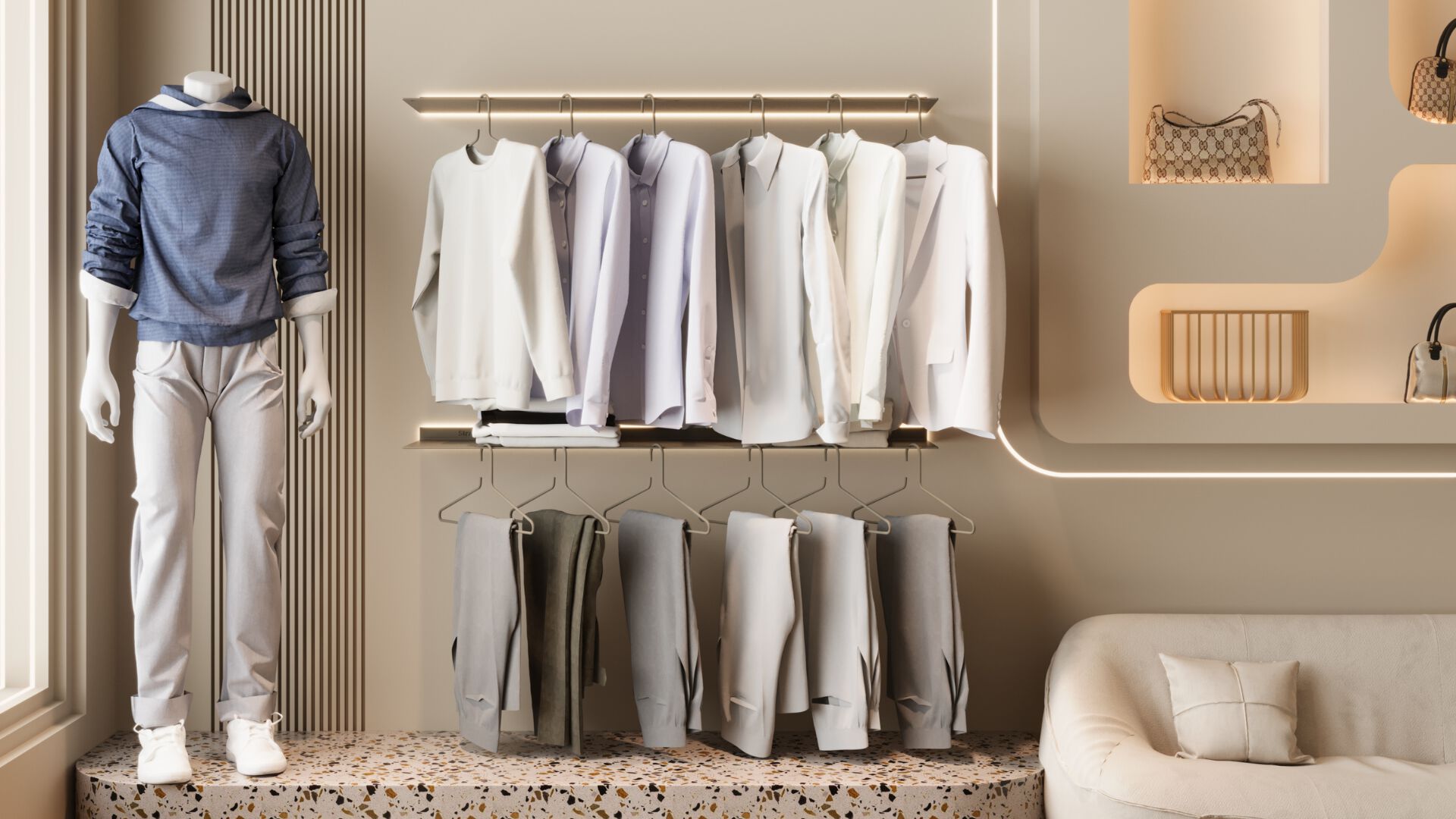 WALL SHELF WITH LIGHT ALL AROUND by Strackk - Mensola in alluminio con illuminazione integrata - 6