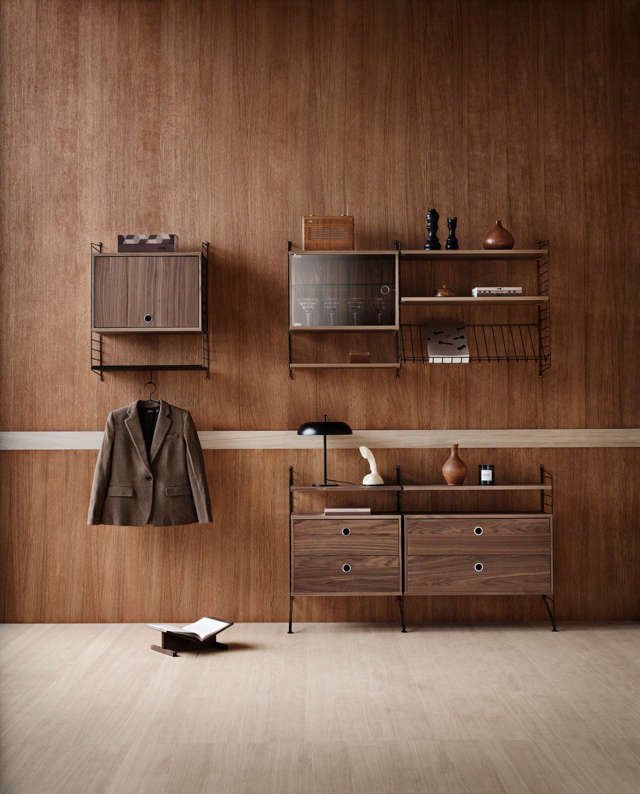 STRING® SYSTEM CABINET WITH FLIP DOORS Pensile By String Furniture ...