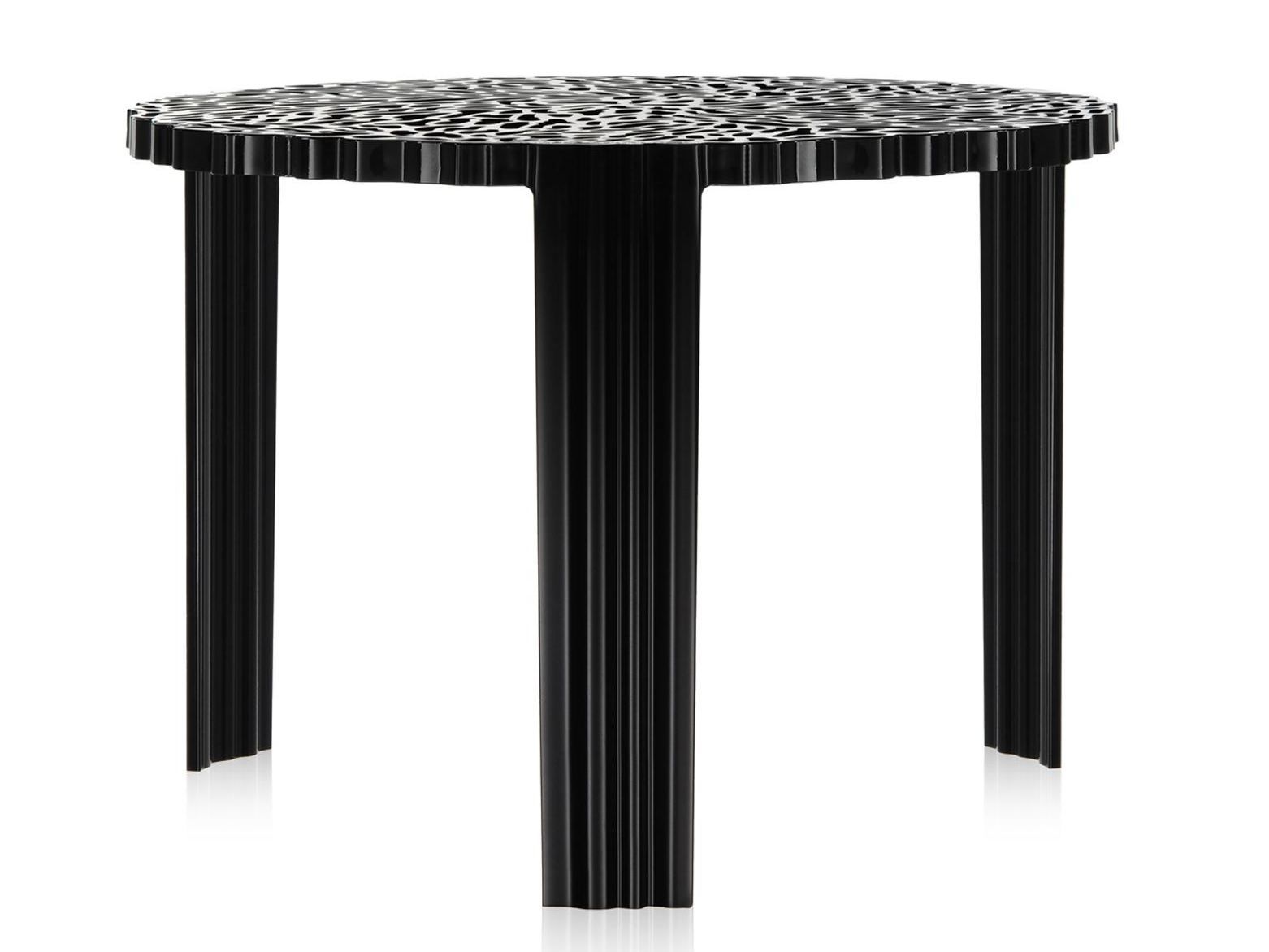 Round coffee table KARTELL TTABLE Black By