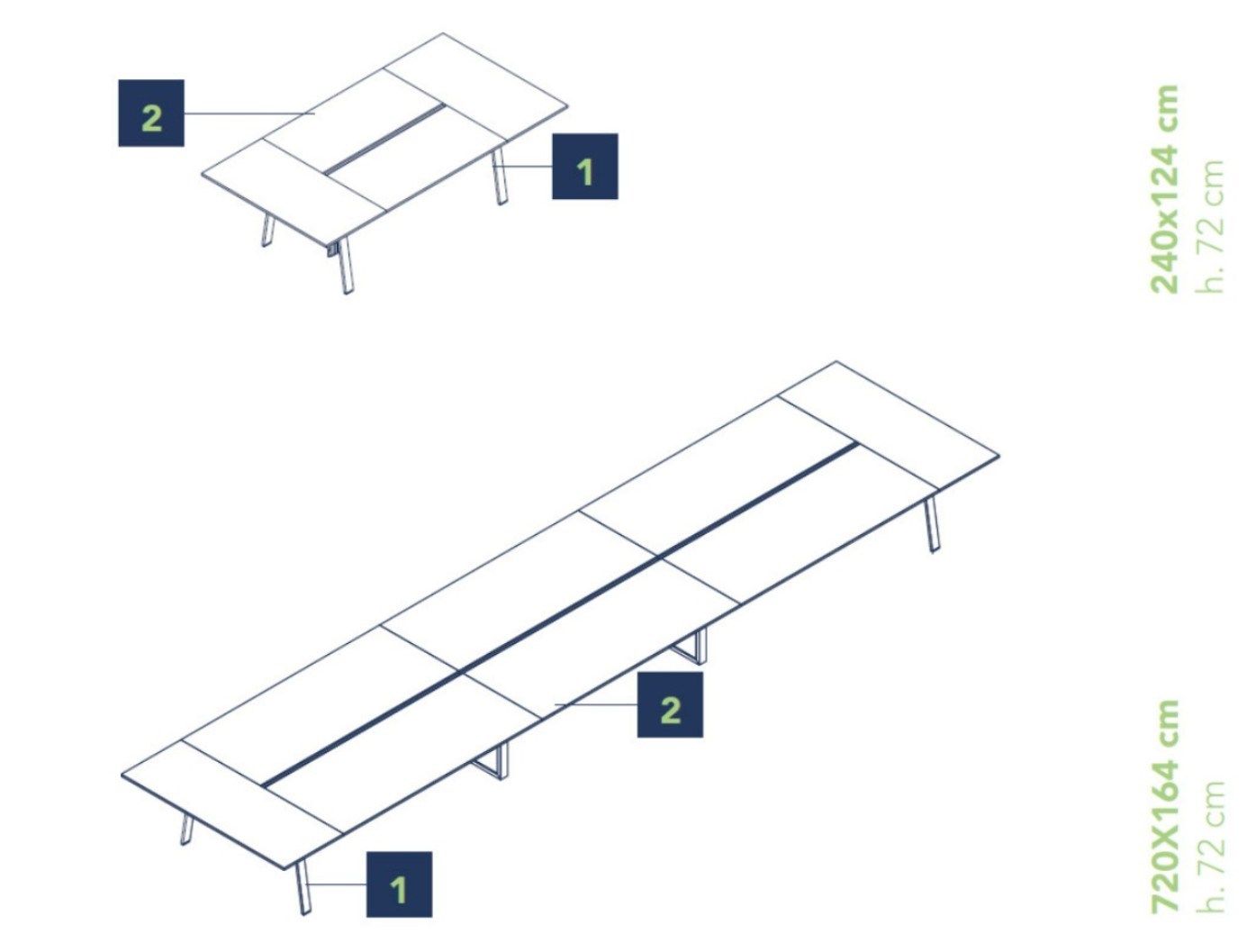 TAKE OFF Oak meeting table By Bralco design Gianantonio Perin, Topan