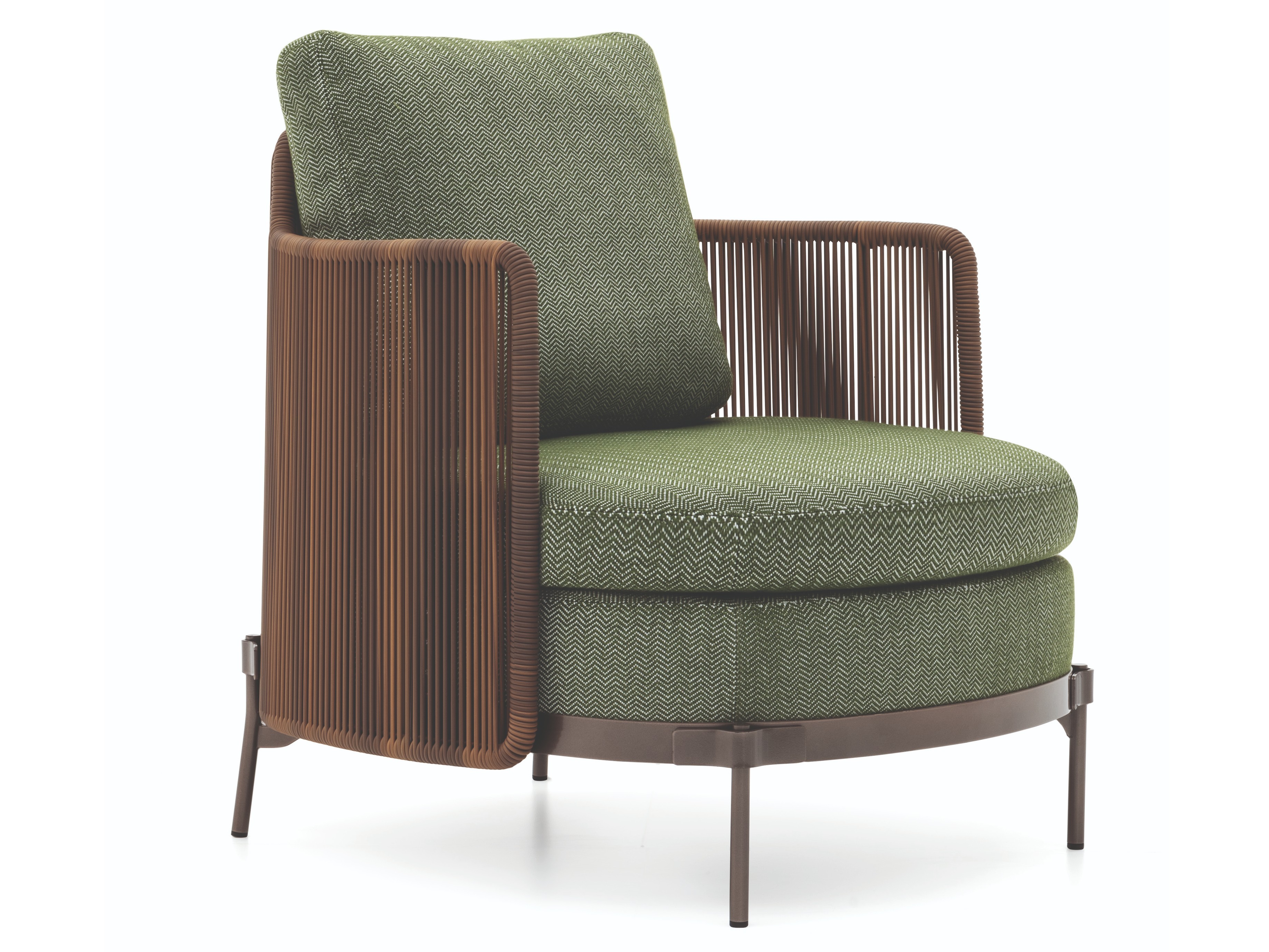 Poltrona da outdoor in tessuto con braccioli TAPE CORD OUTDOOR ...