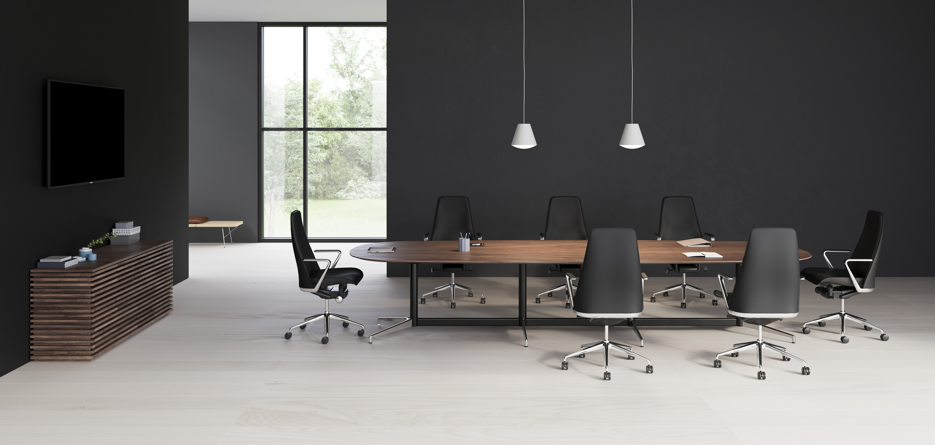 LOOP Poltrona ufficio direzionale in pelle con schienale alto By i 4 Mariani | design Pierluigi