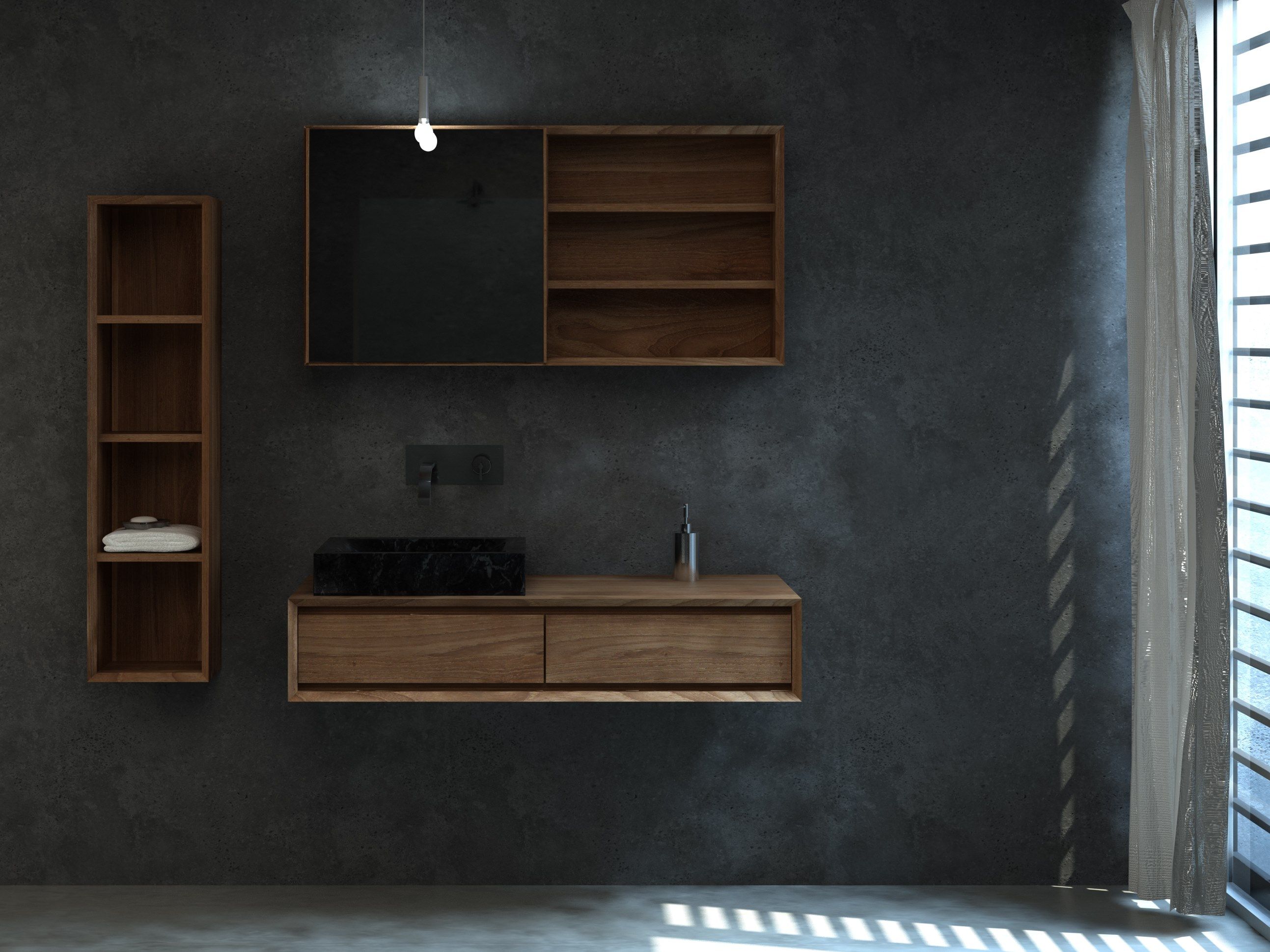 TAYLOR by KARPENTER - Specchio rettangolare da parete con contenitore - 7