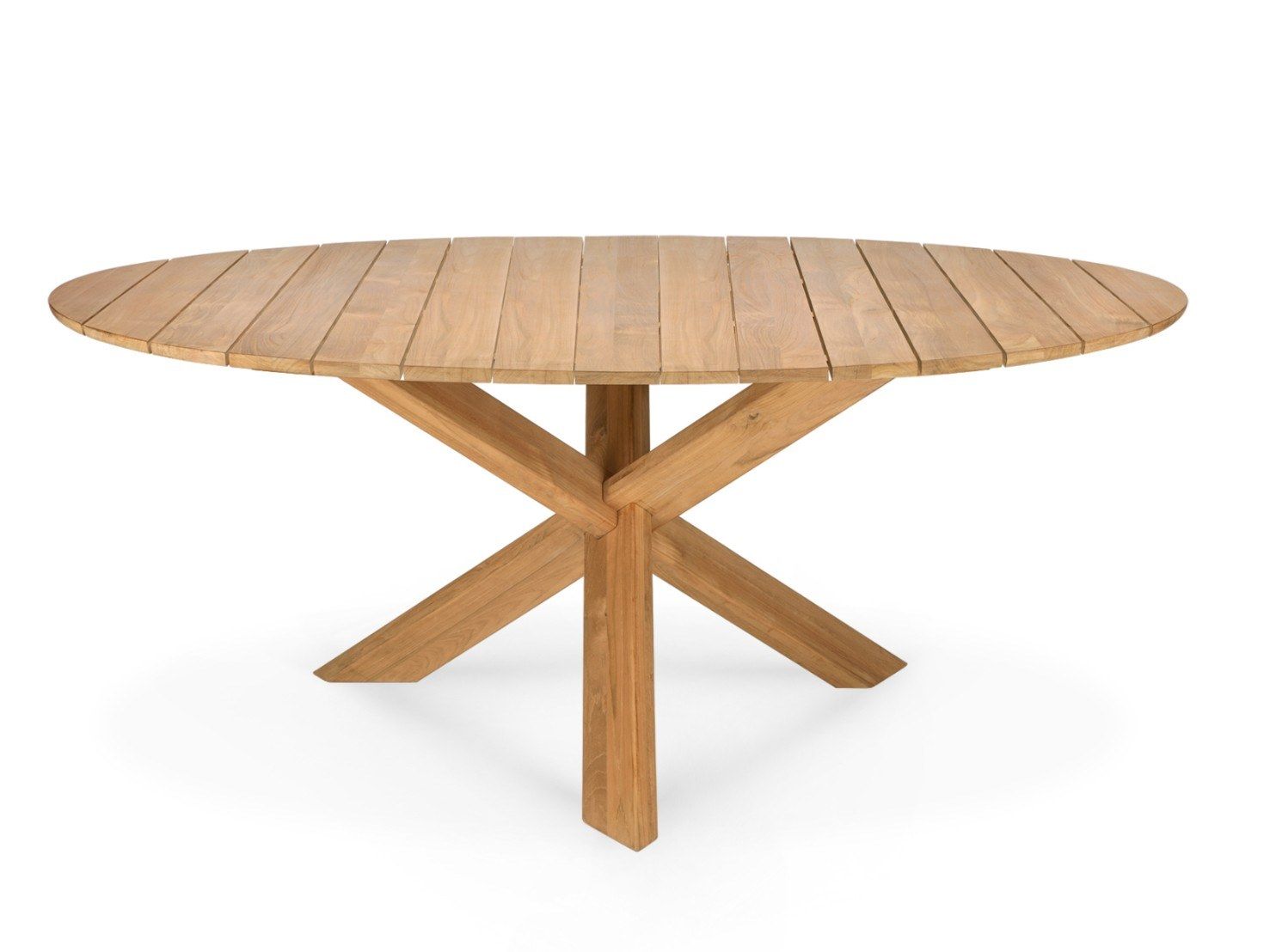 TEAK CIRCLE Round table By Ethnicraft design Alain Van Havre