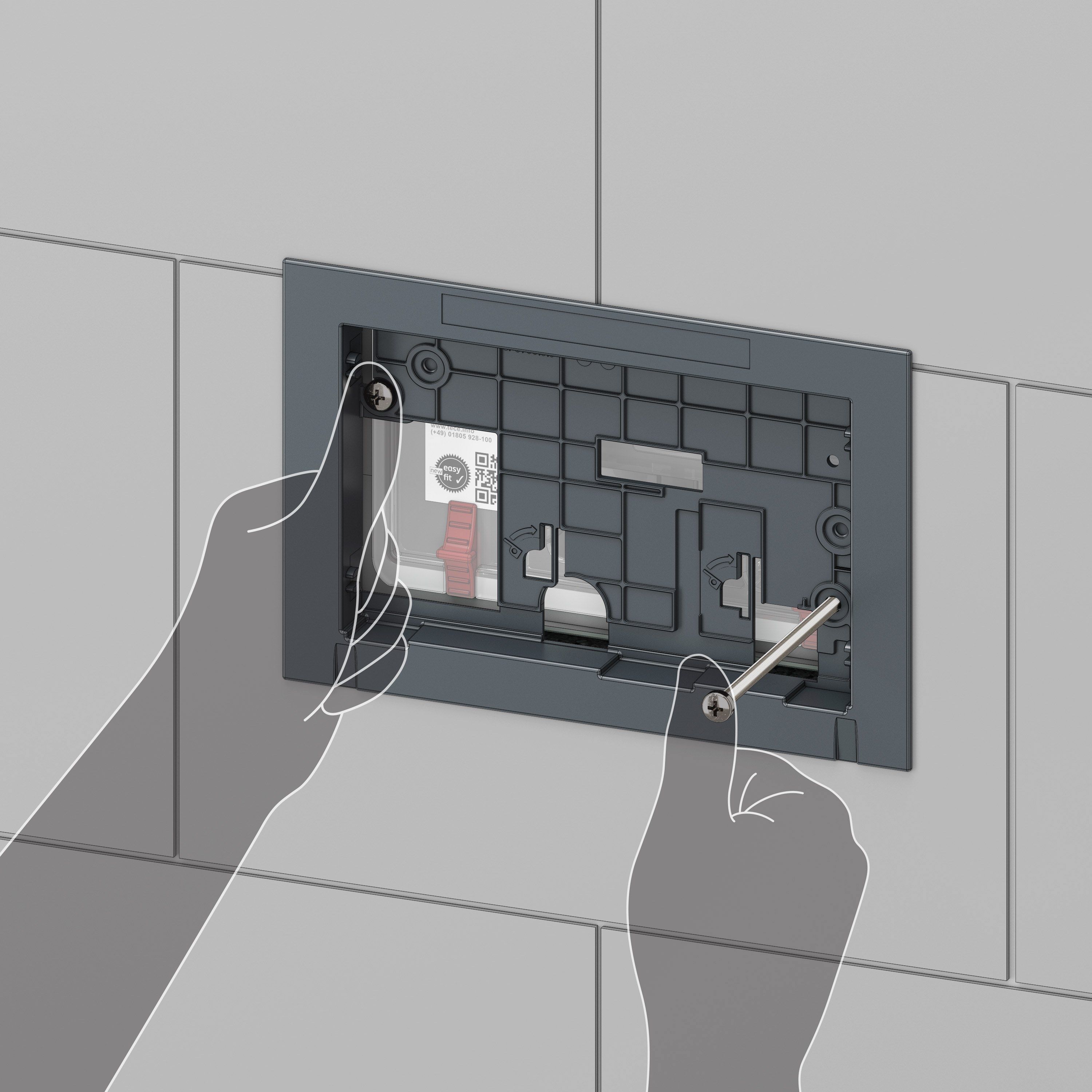 Inserisci le viti e avvitale con pochi giri