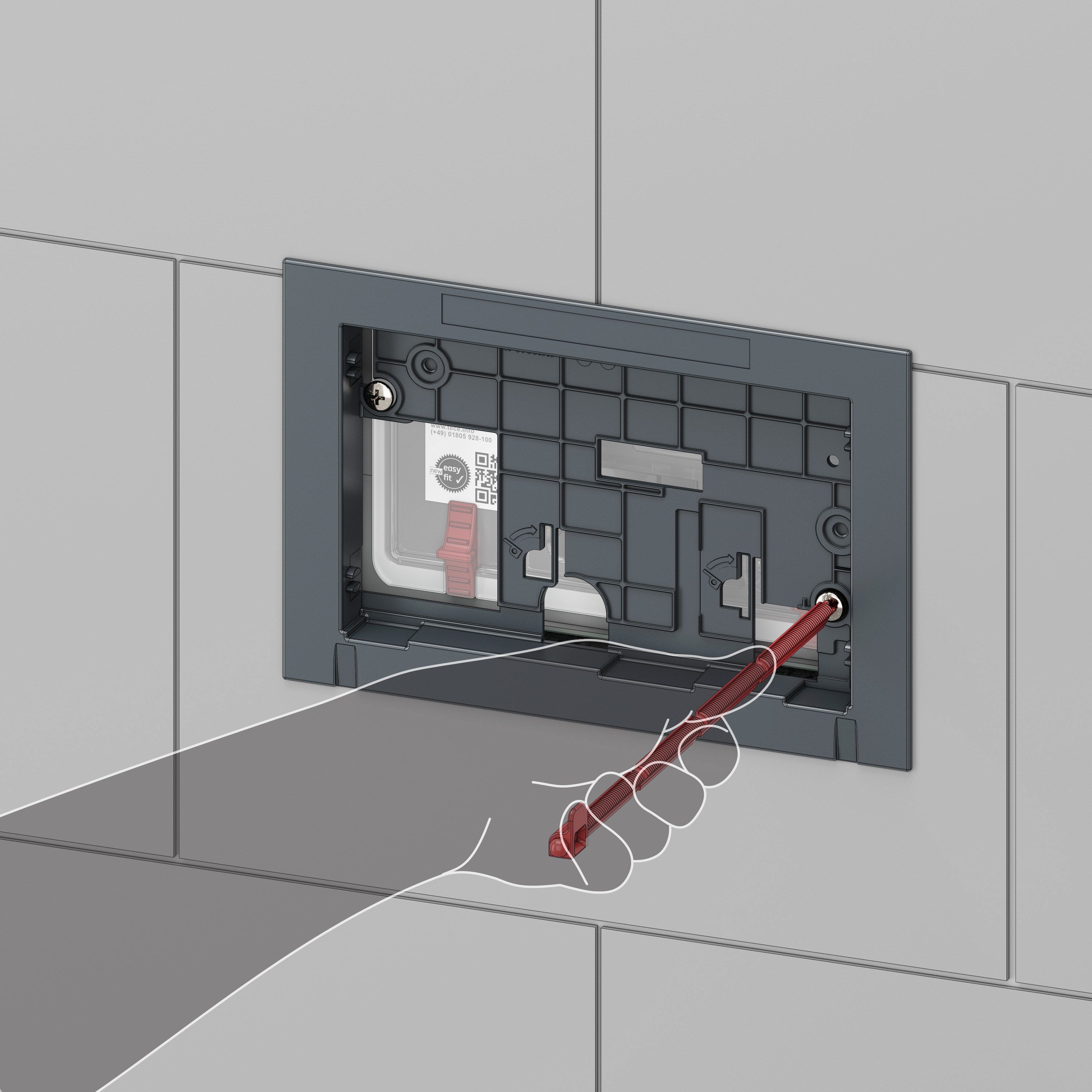 Inserisci le aste di azionamento 