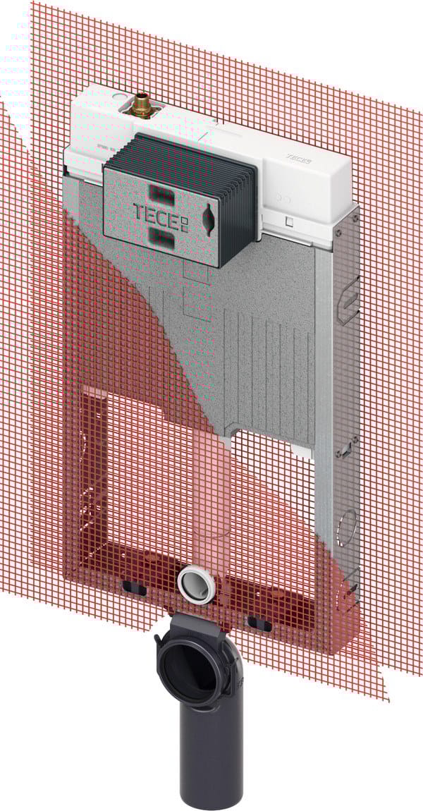 TECEbox modulo WC con cassetta Octa II ad incasso, 8 cm, per WC sospeso
