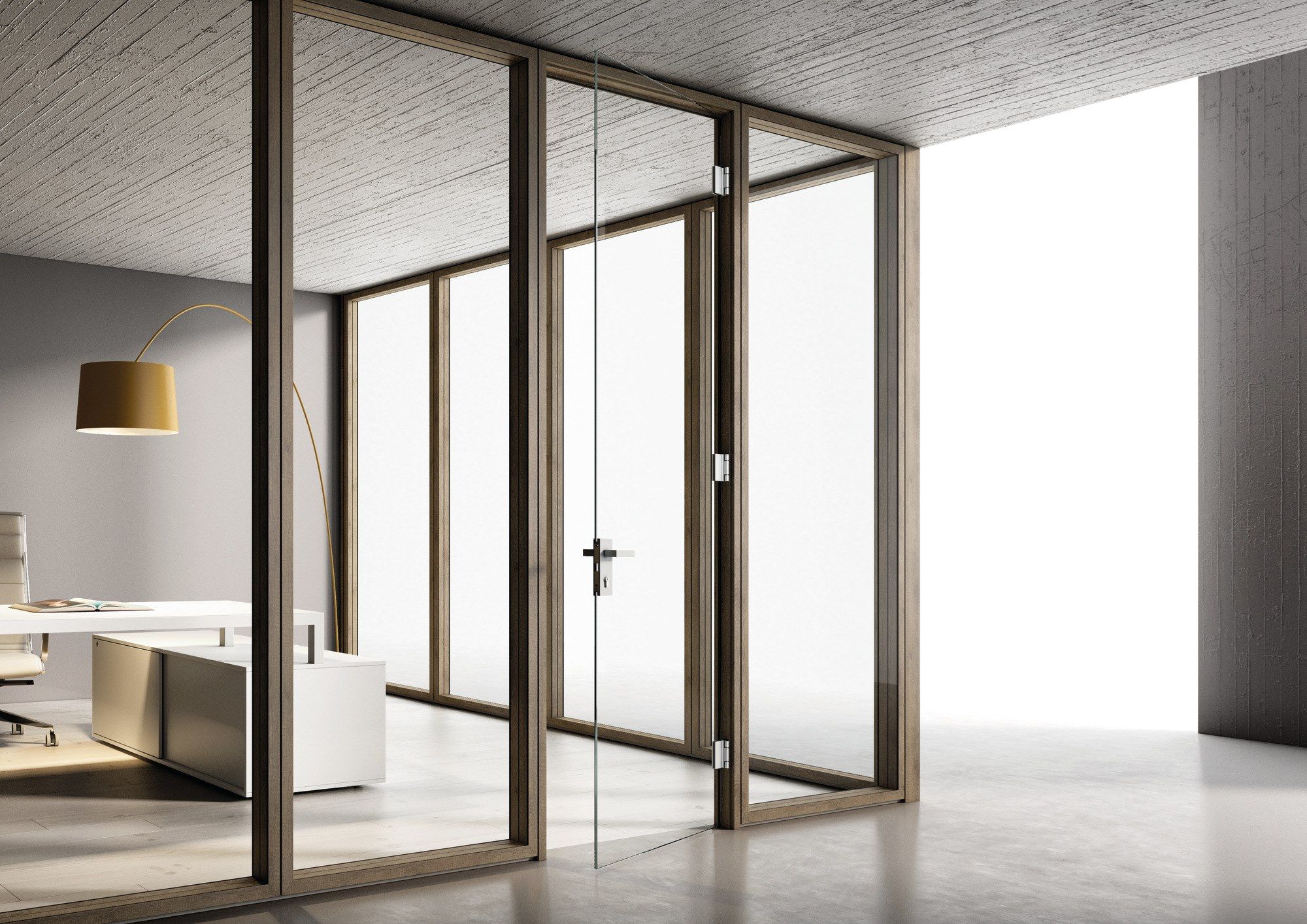 TECNA by Styloffice - Parete divisoria per ufficio in vetro e legno - 12