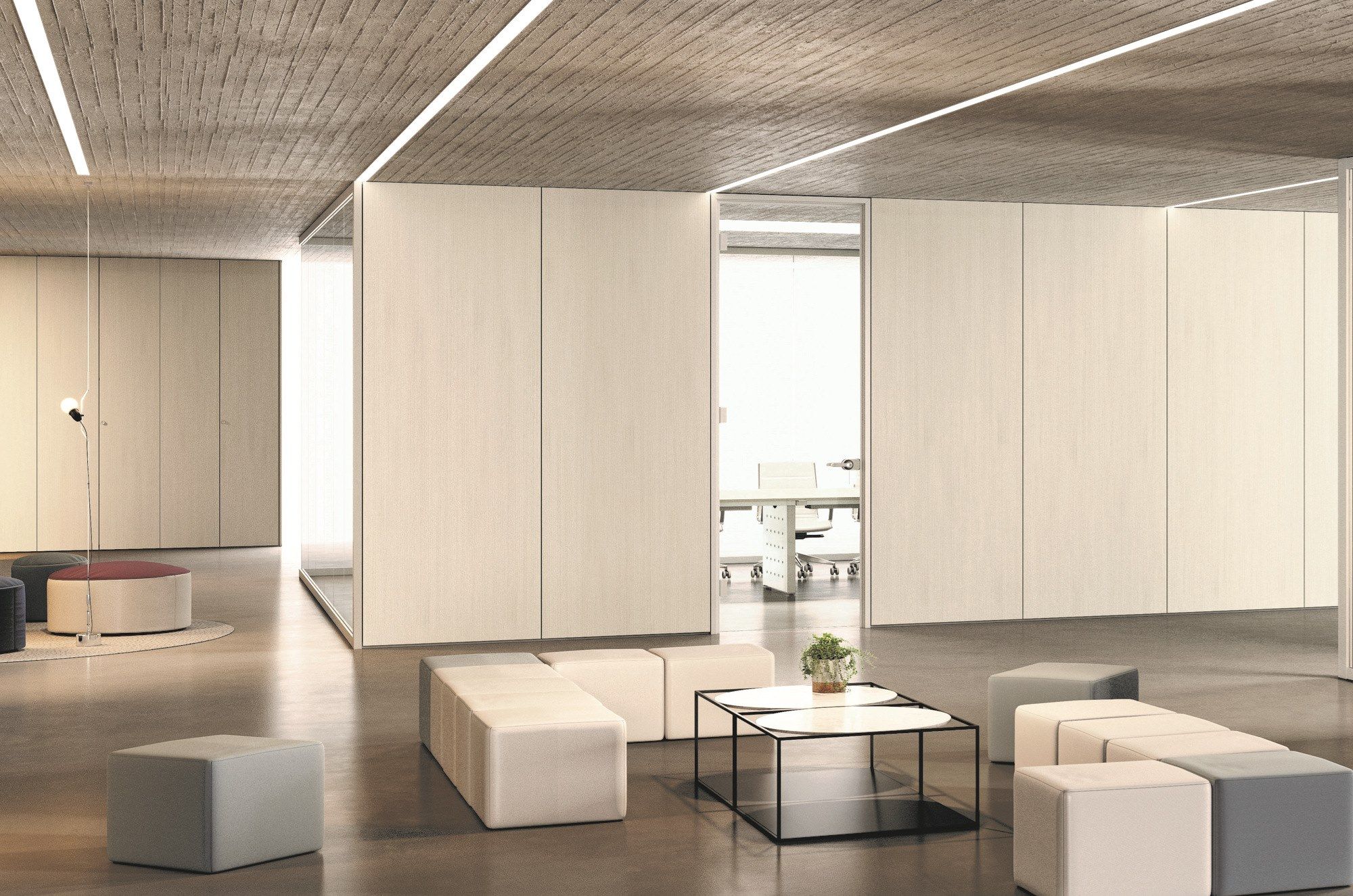 TECNA by Styloffice - Parete divisoria per ufficio in vetro e legno - 4