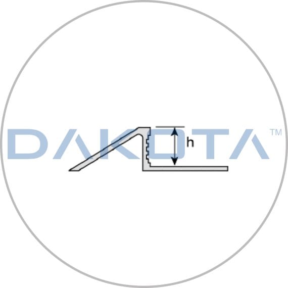 TERMINALE ALLUMINIO ARGENTO E OTTONE by Dakota - Profilo paraspigolo in ottone - 2