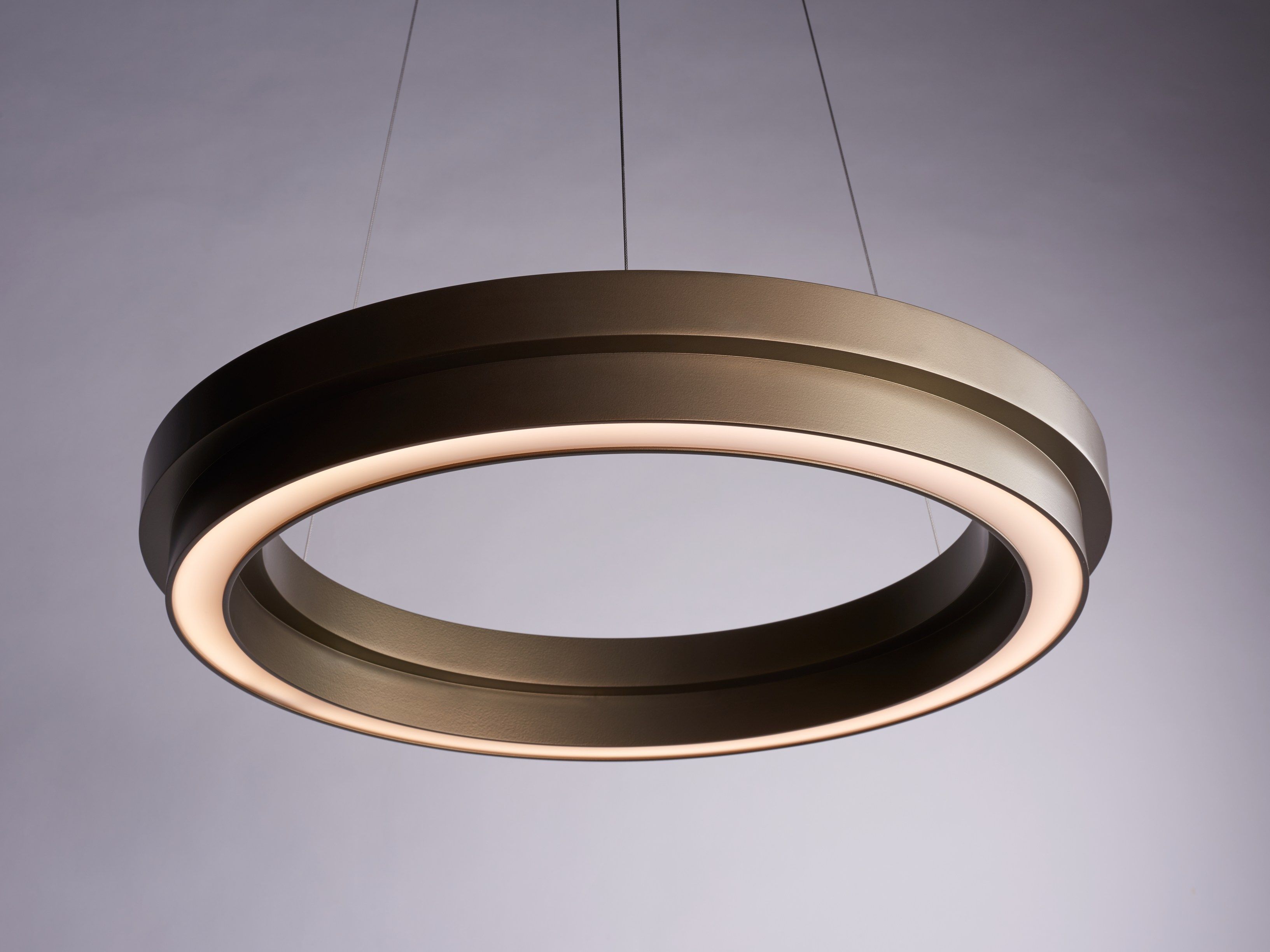 LED directindirect light aluminium pendant lamp THE CIRCULUS By Karice Lighting design Maurice