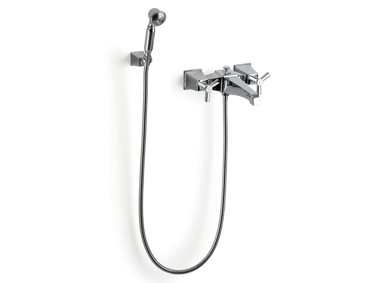 TIME by Devon&Devon - Rubinetto per vasca a muro in ottone con doccetta