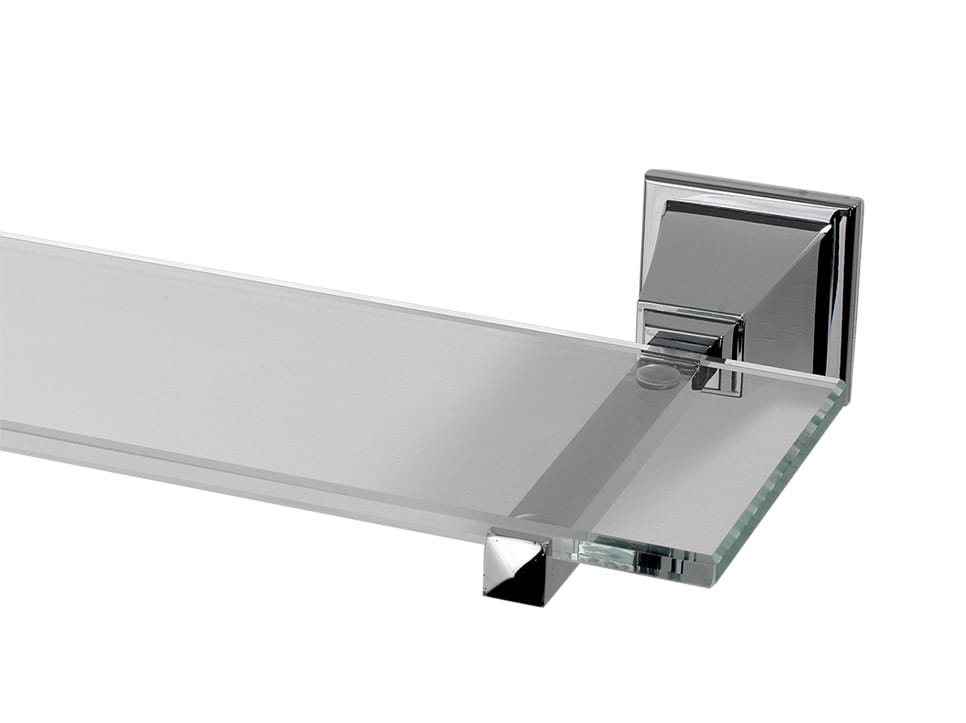 TIME Crystal bathroom wall shelf Crystal and brass bathroom wall