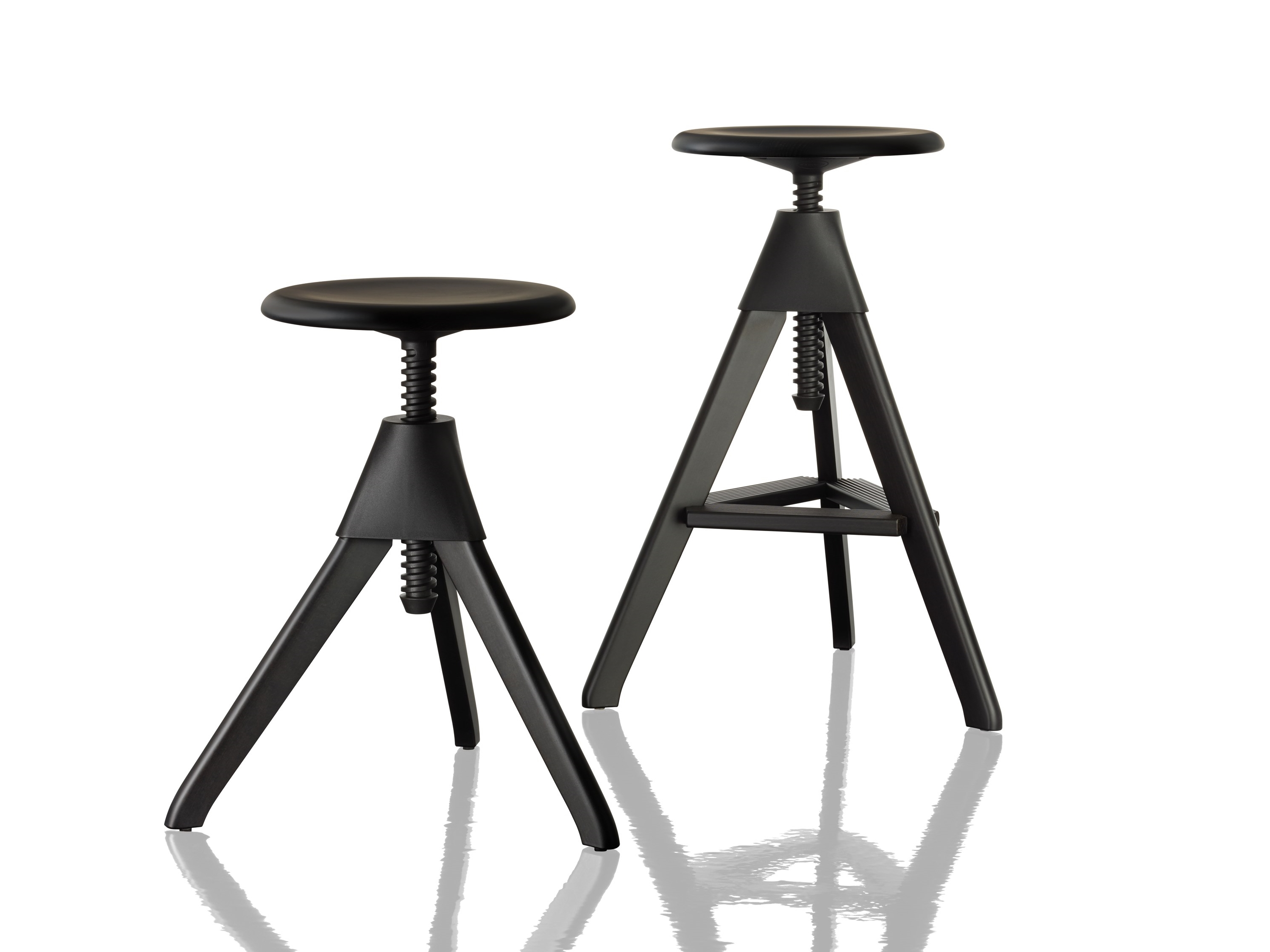 Tabouret De Bar Design Konstantin Grcic Pour Magis – Noir, Aluminium, Contemporain