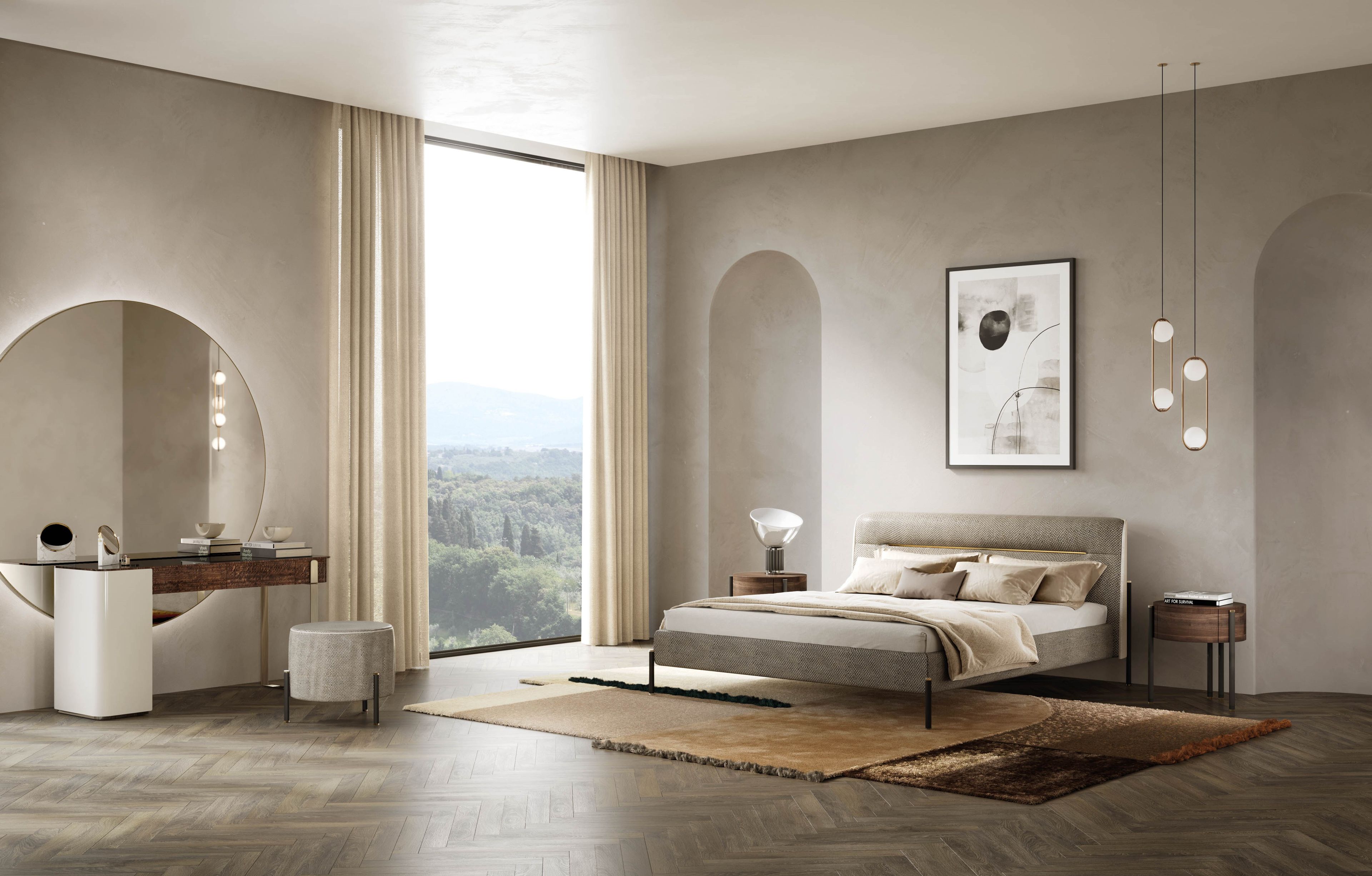 TOULOUSE .60 by Capital Collection - Pouf rotondo in tessuto - 8