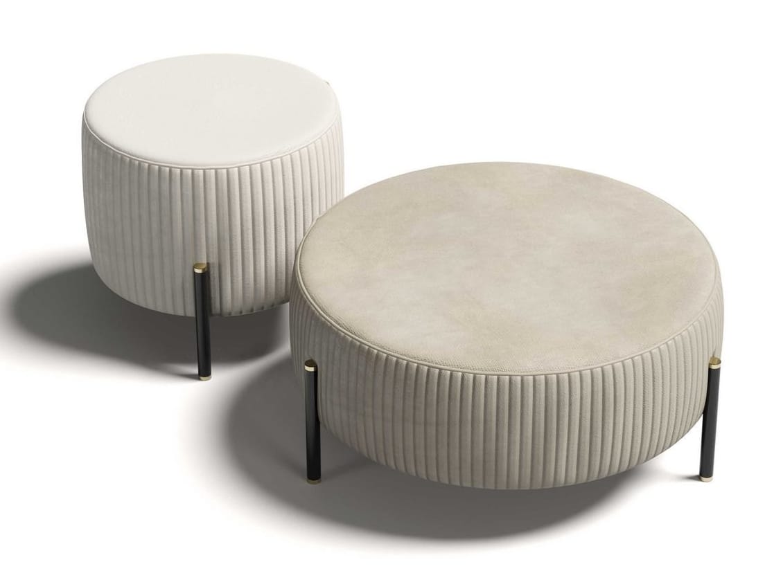 TOULOUSE .90 by Capital Collection - Pouf rotondo in tessuto