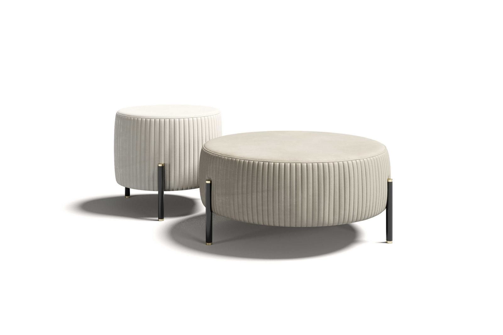 TOULOUSE .90 by Capital Collection - Pouf rotondo in tessuto - 2