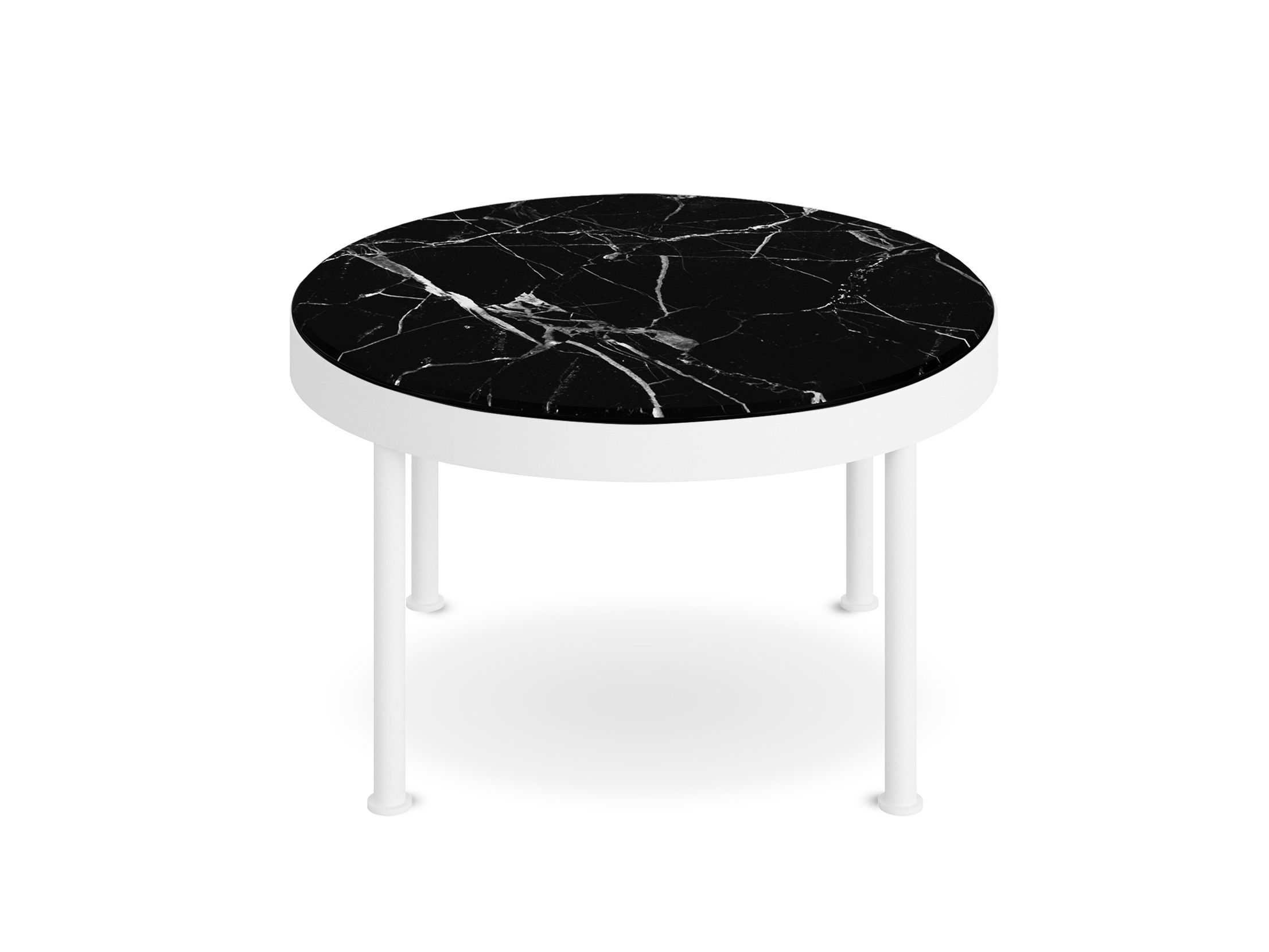 TRACE Round marble garden side table By Myface