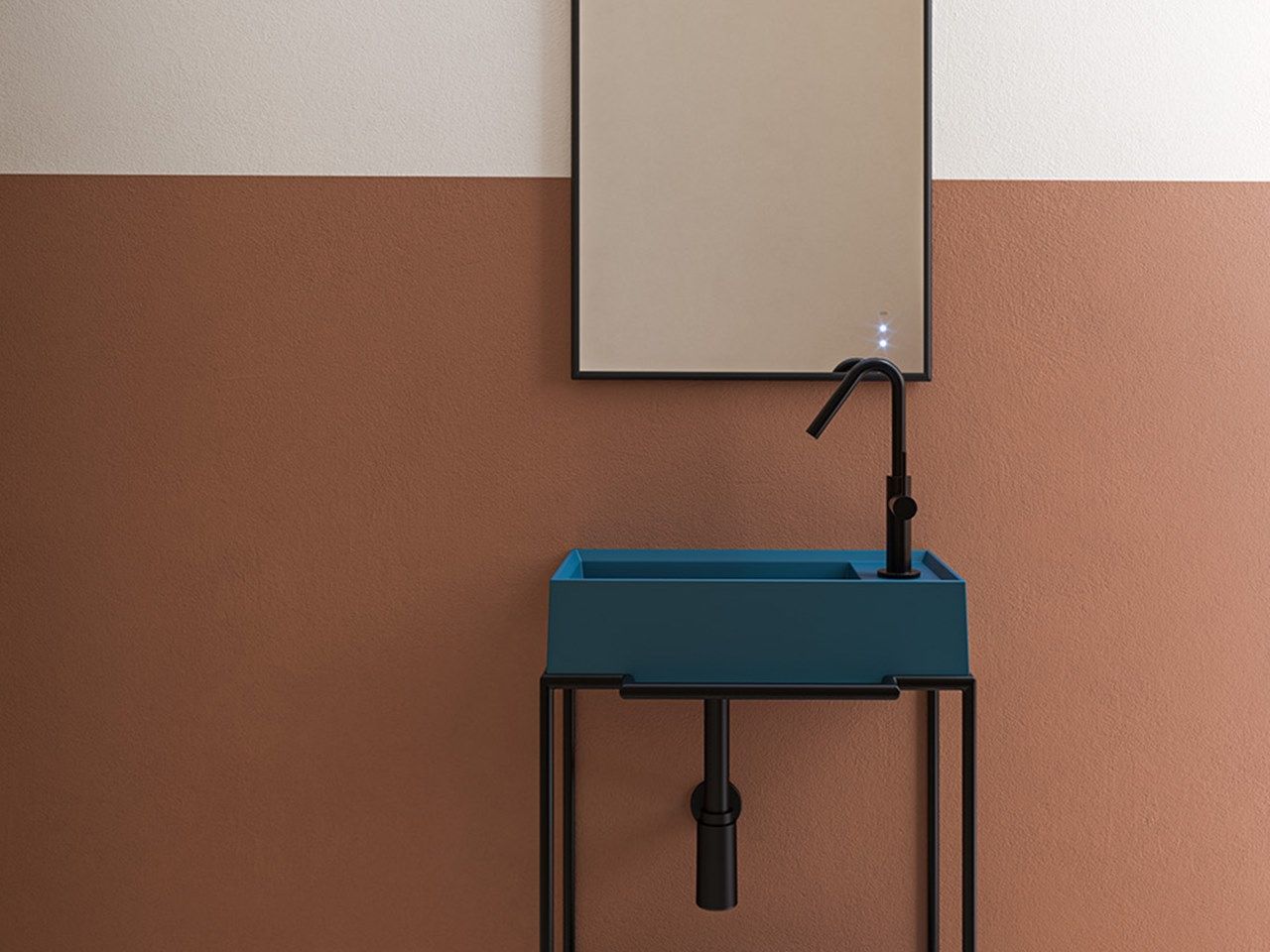 TUBY ANIMÈ | Mobile lavabo by ARBLU - Mobile lavabo da terra con specchio