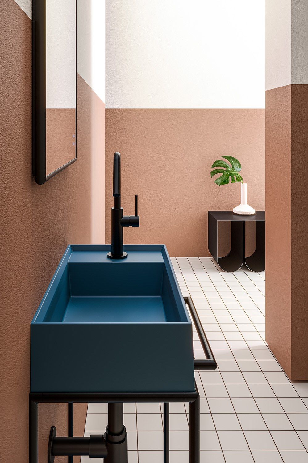 TUBY ANIMÈ | Mobile lavabo by ARBLU - Mobile lavabo da terra con specchio - 3