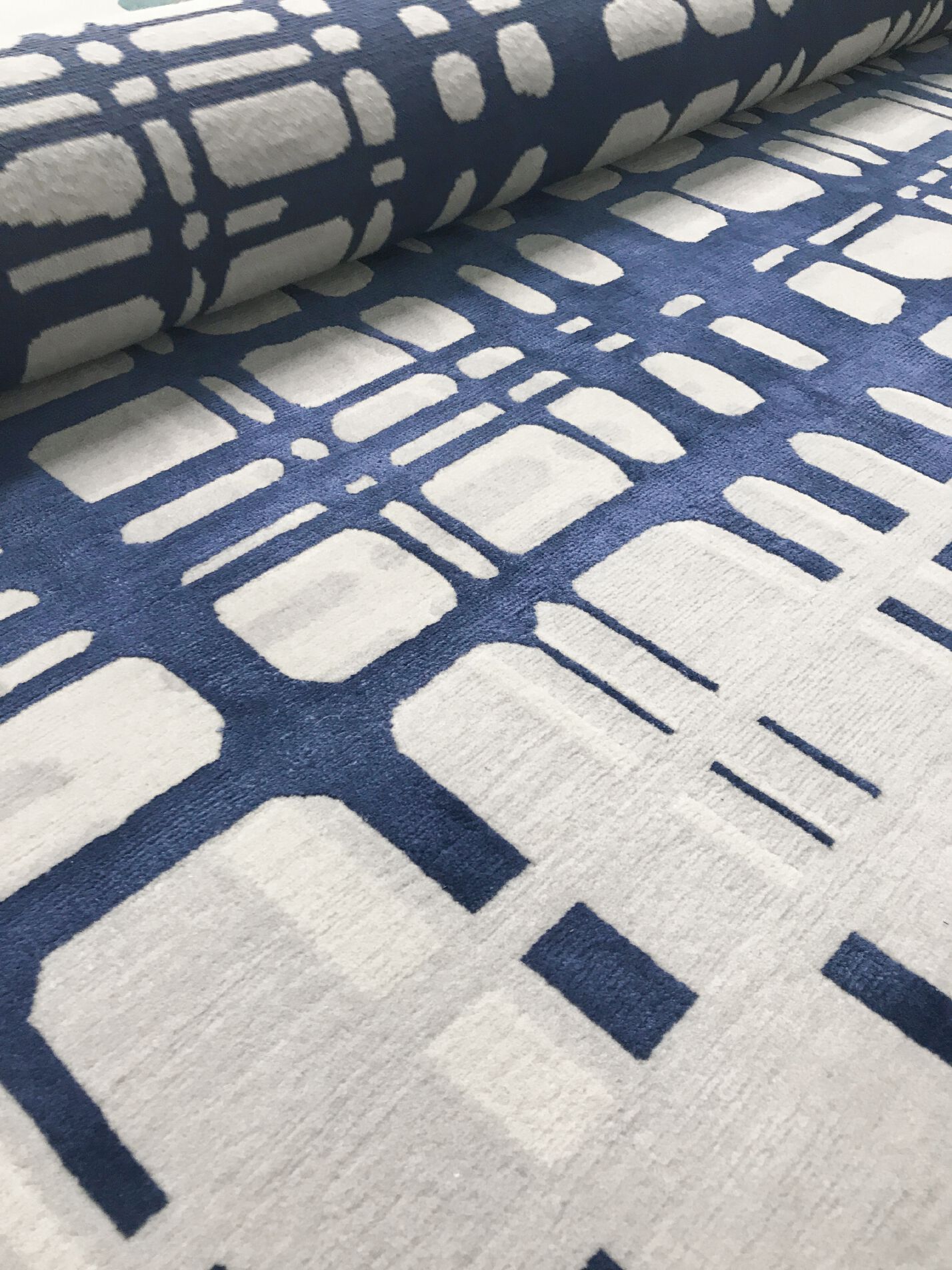 BROOKFIELD NAVY by Tapis Rouge - Tappeto rettangolare fatto a mano - 3