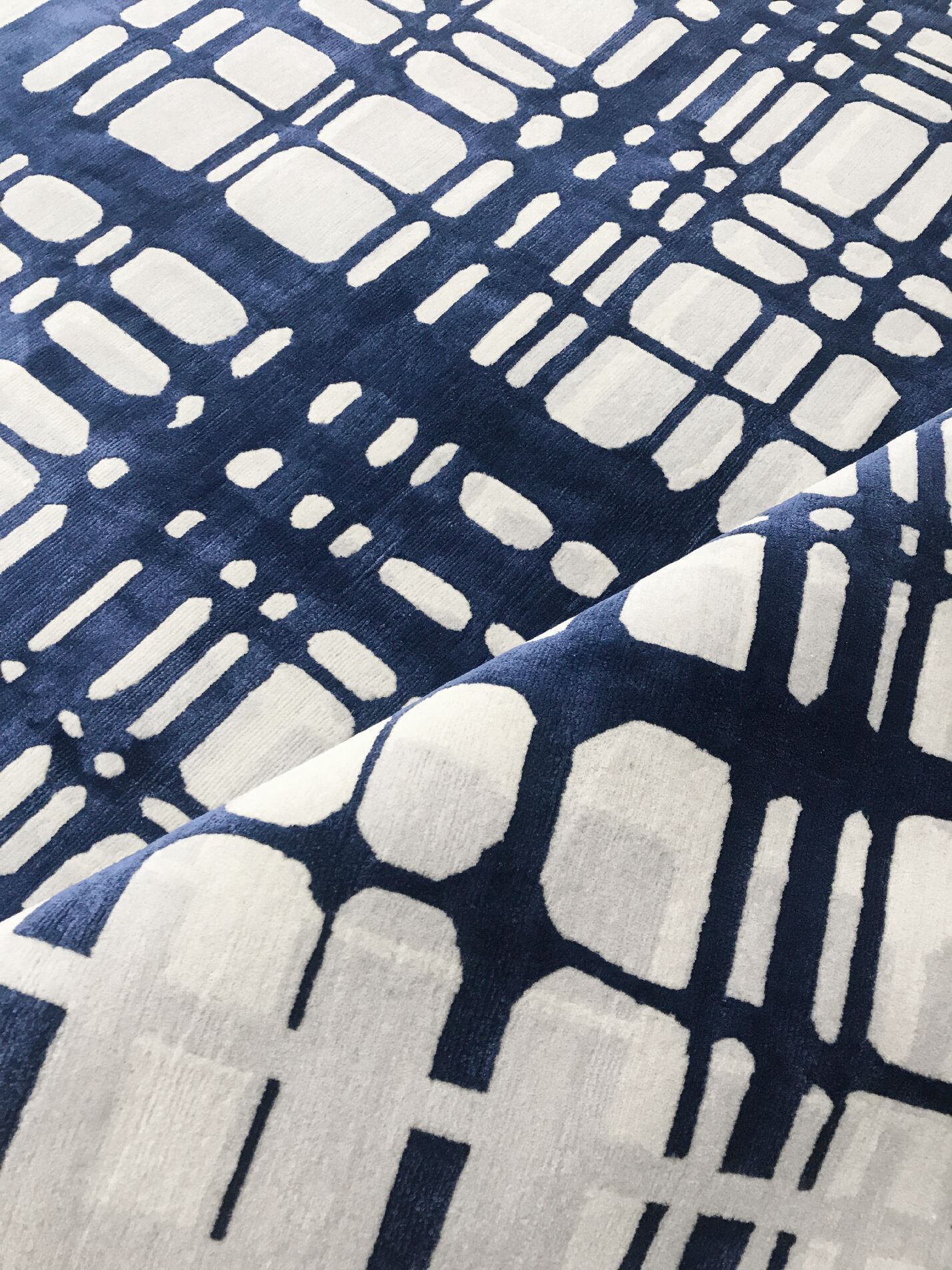 BROOKFIELD NAVY by Tapis Rouge - Tappeto rettangolare fatto a mano - 8