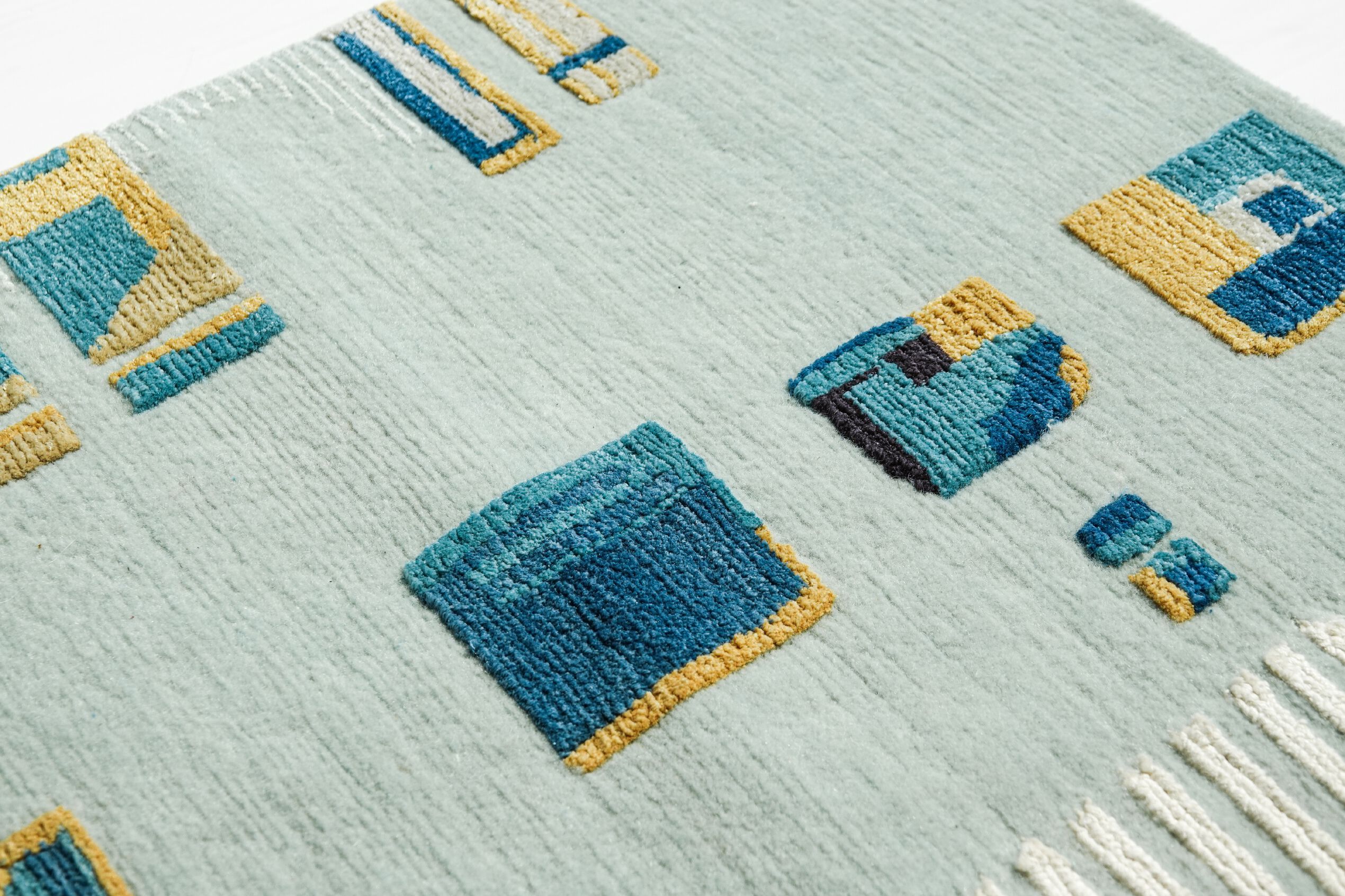 CAMARILLO BLEU IVOIRE by Tapis Rouge - Tappeto rettangolare fatto a mano - 2