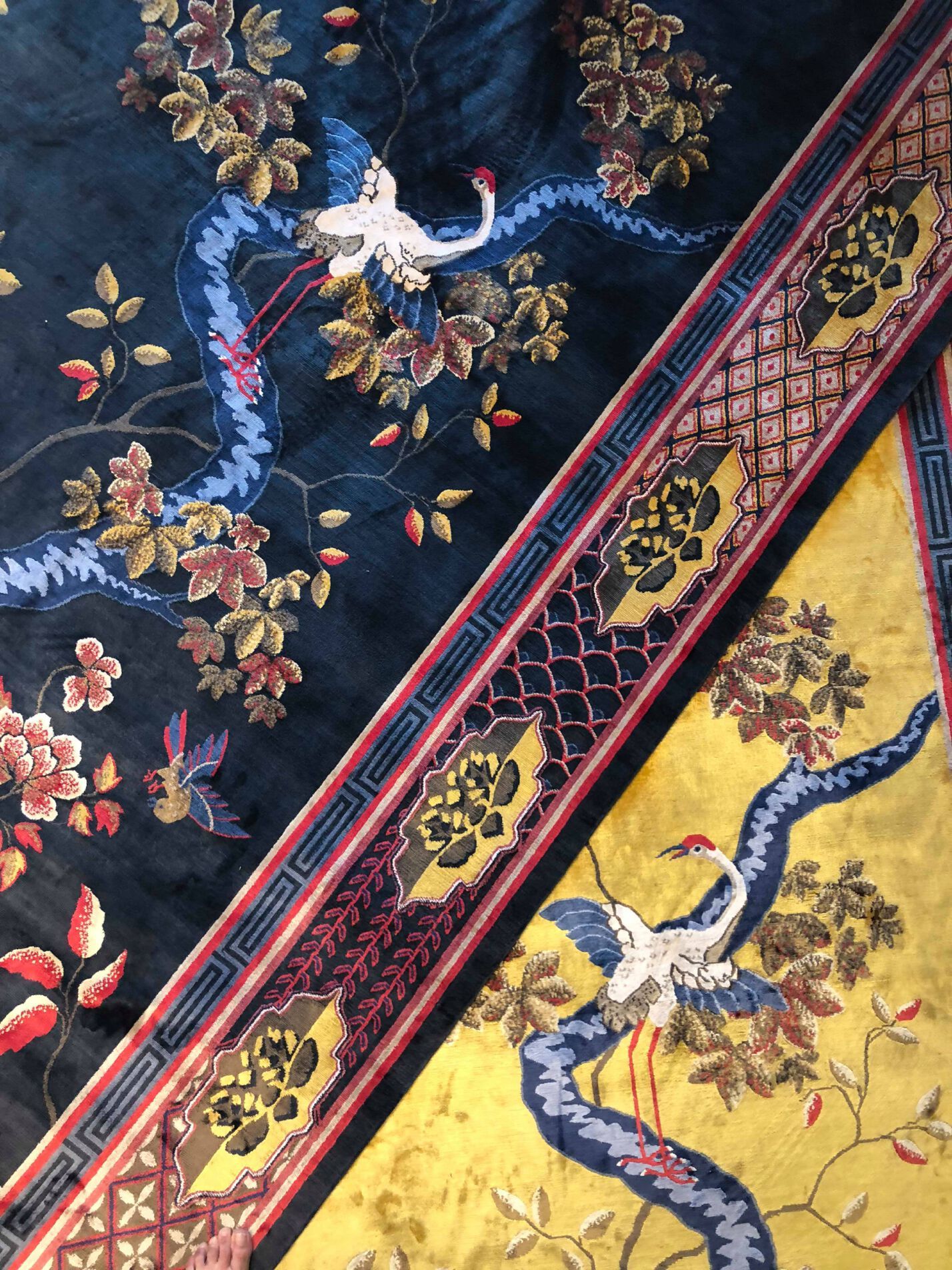 CHINESE PHEONIX ANTIQUE INDIGO by Tapis Rouge - Tappeto rettangolare fatto a mano - 6