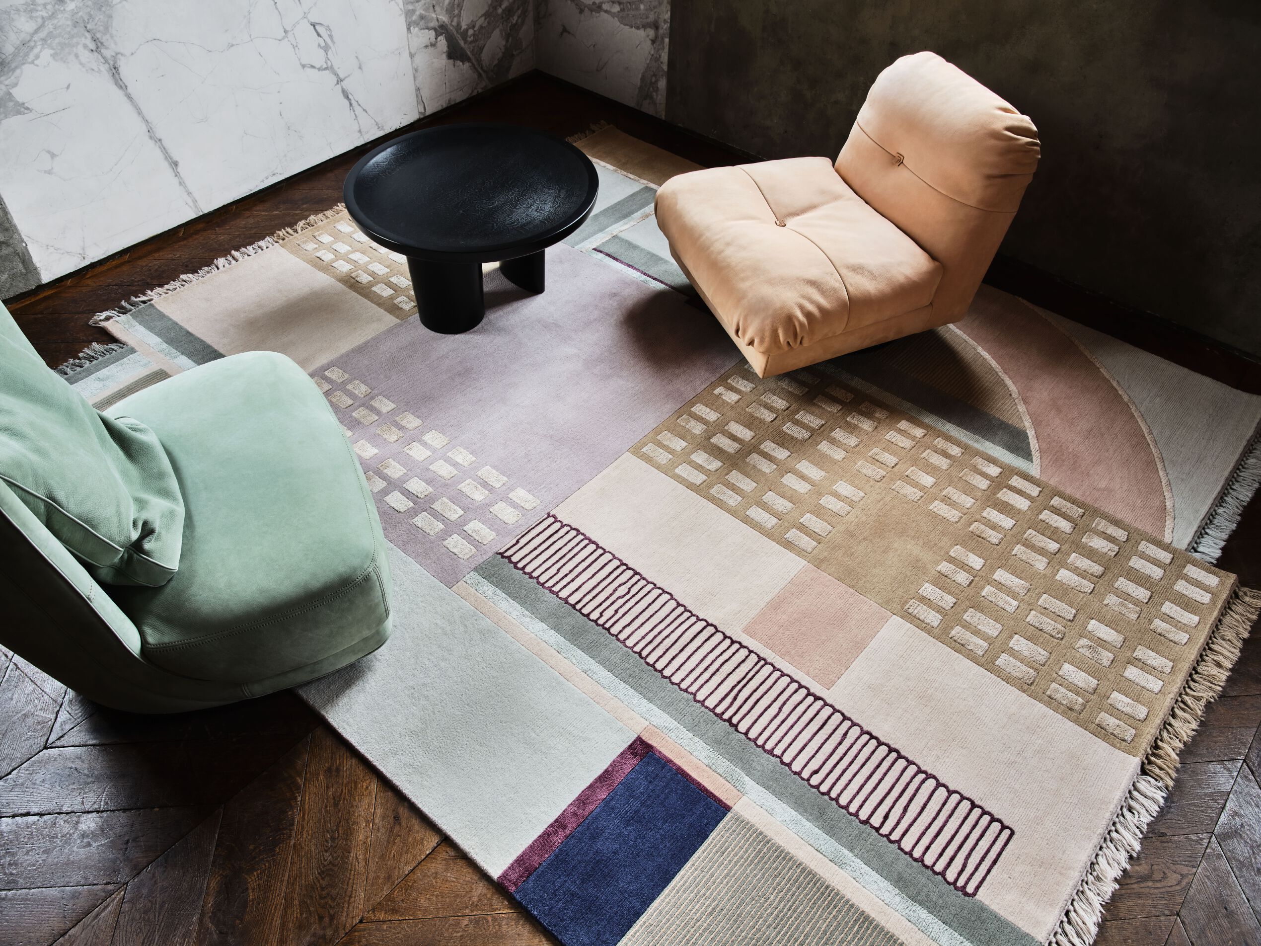 COMPOSITION XVIII by Tapis Rouge - Tappeto rettangolare fatto a mano - 11