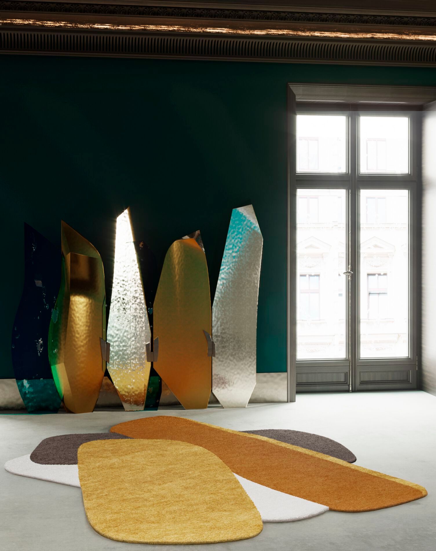 COMPOSITION XXII by Tapis Rouge - Tappeto curvo fatto a mano - 2