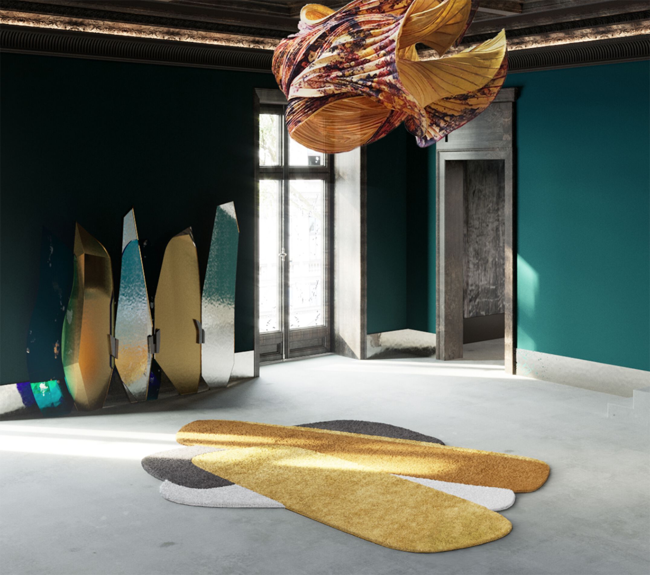 COMPOSITION XXII by Tapis Rouge - Tappeto curvo fatto a mano - 3