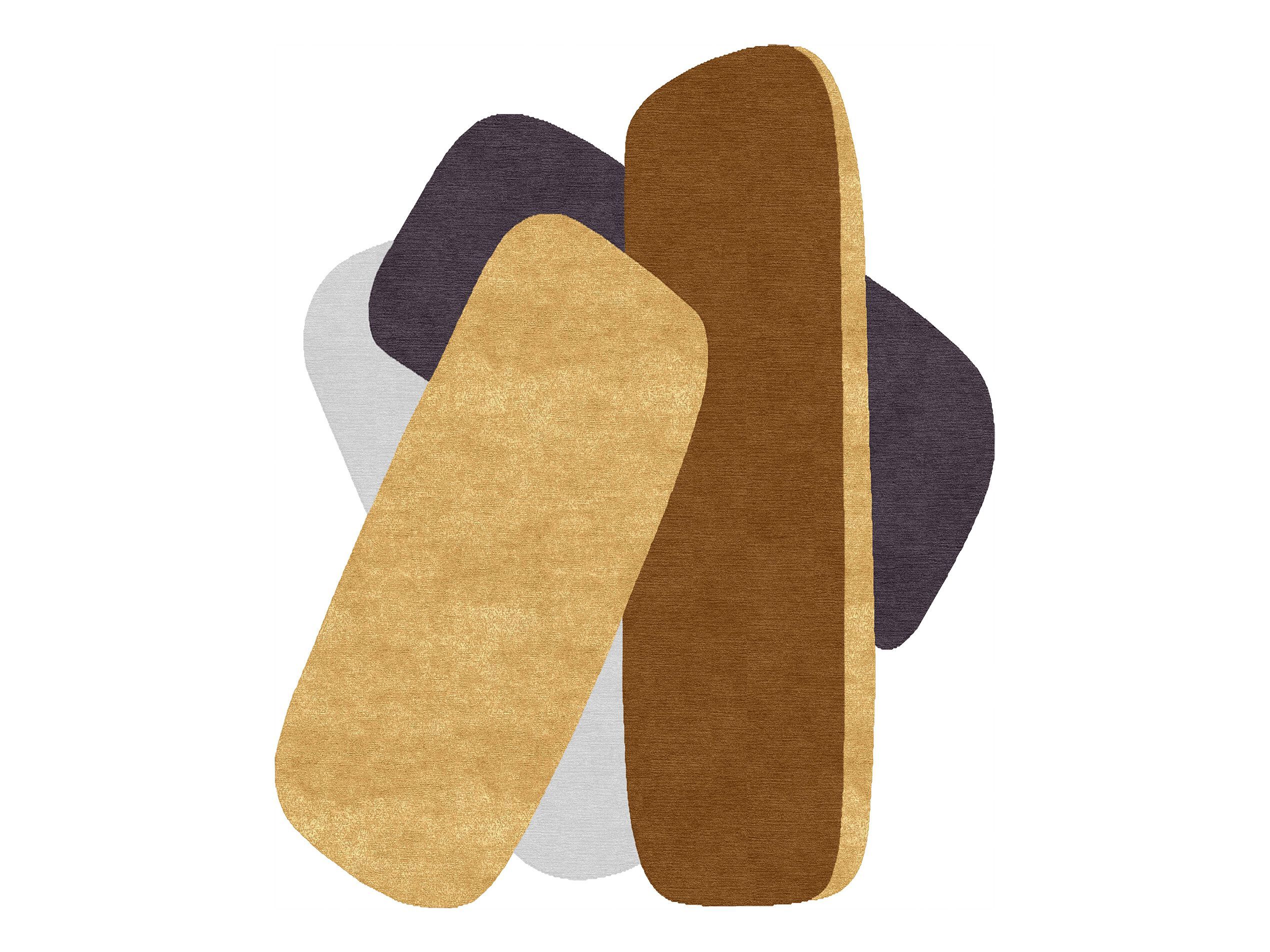 COMPOSITION XXII by Tapis Rouge - Tappeto curvo fatto a mano