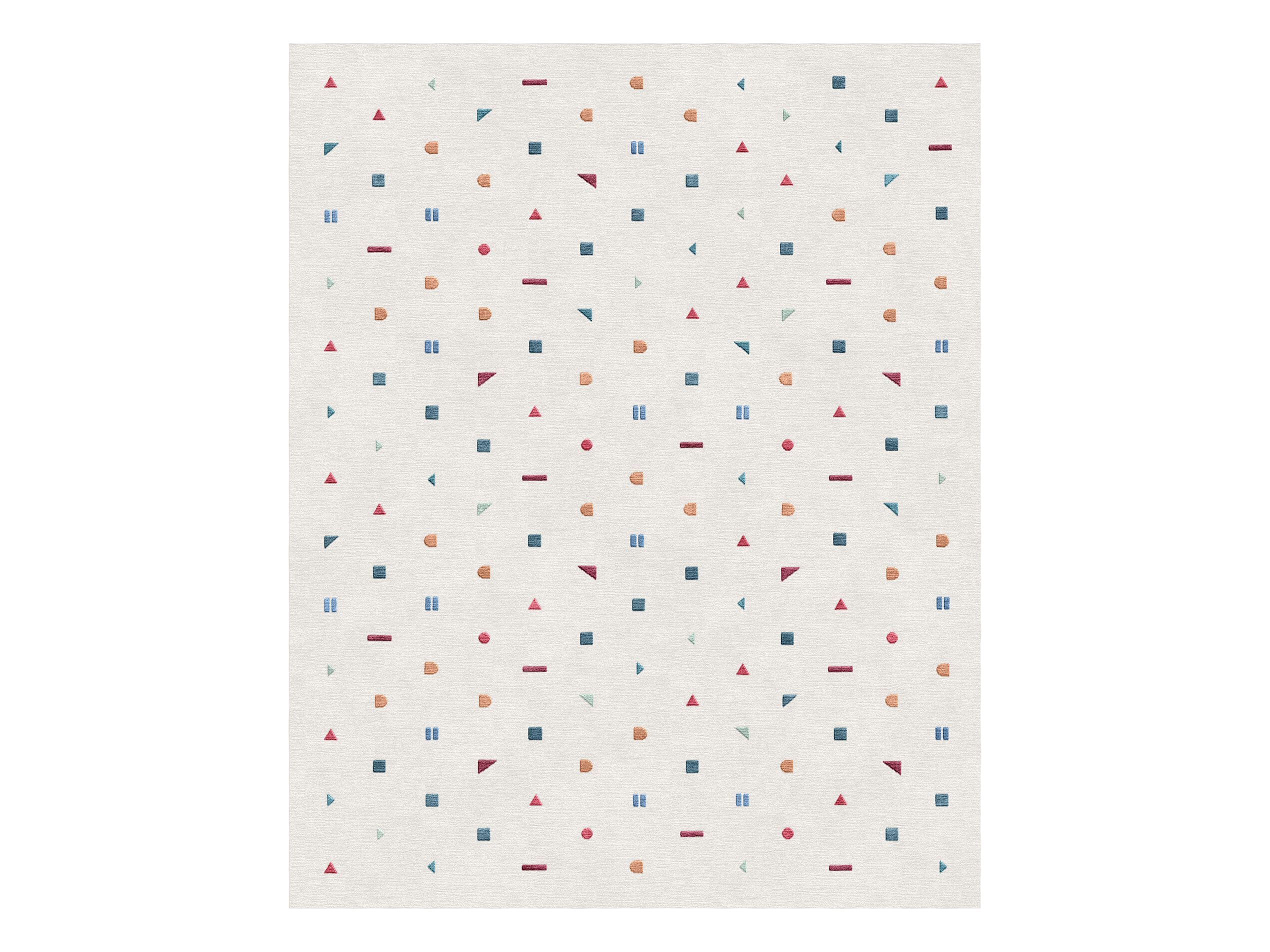 ELEMENTI BIANCO by Tapis Rouge - Tappeto rettangolare fatto a mano