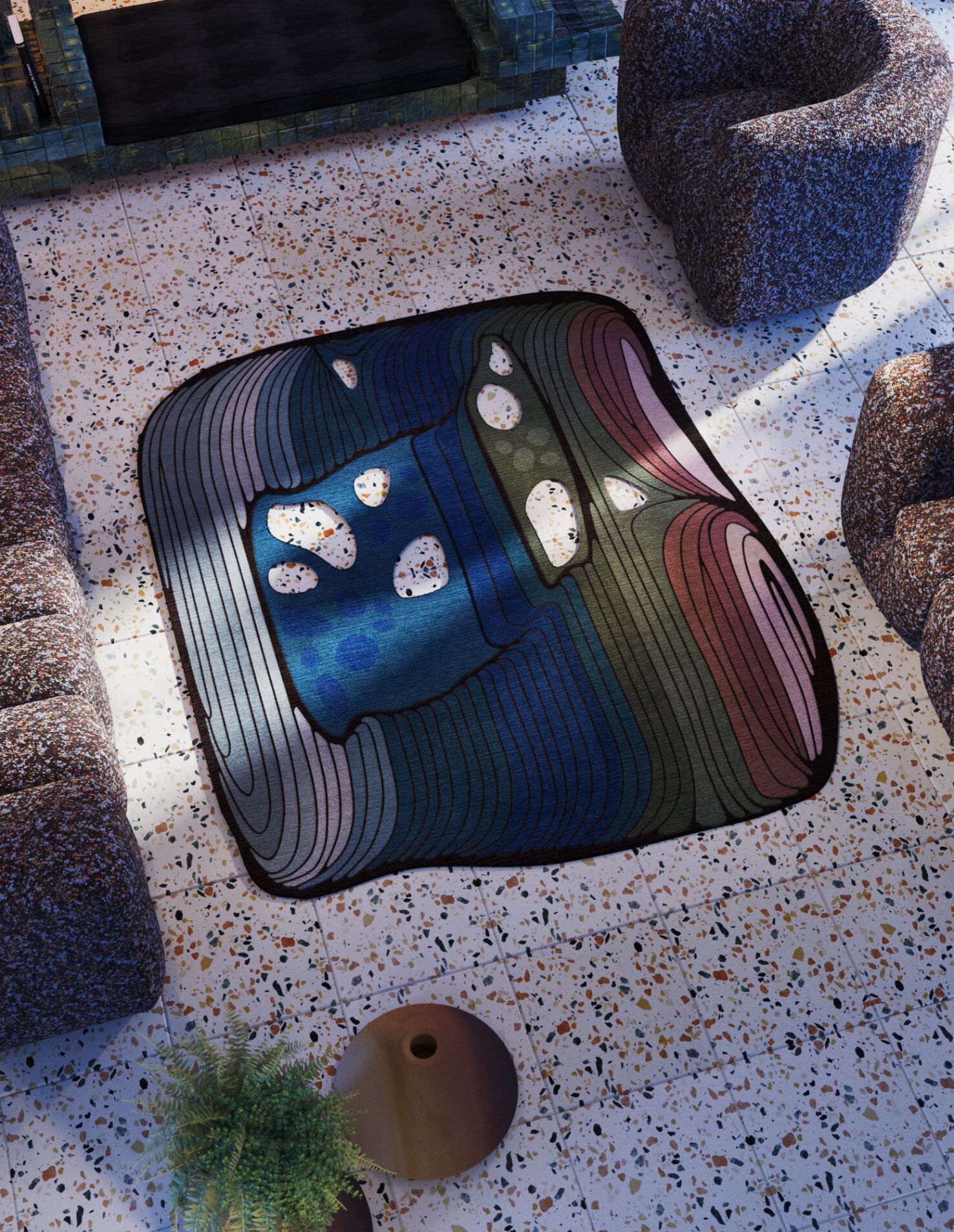 GAMMA NORD by Tapis Rouge - Tappeto curvo fatto a mano - 11