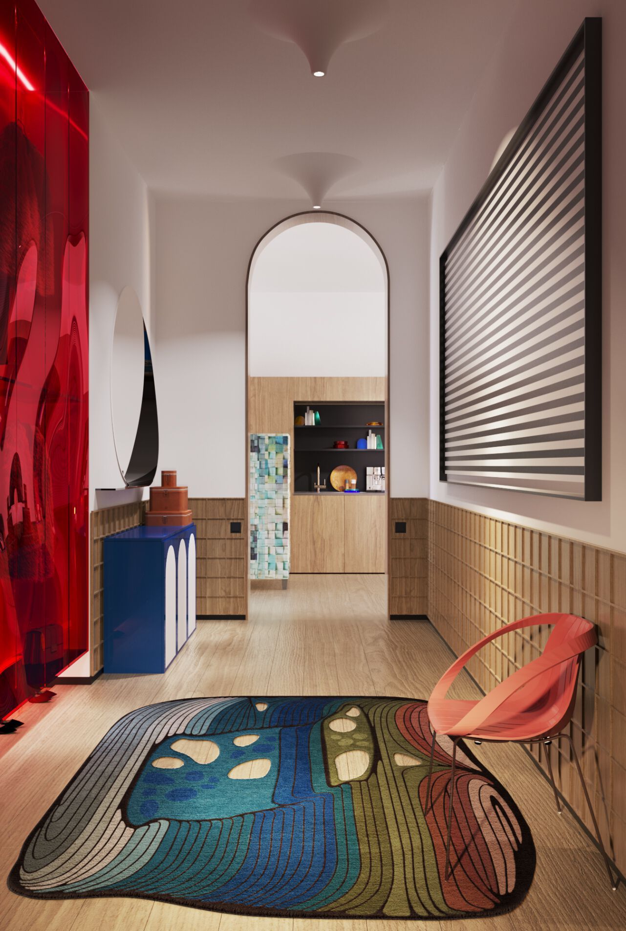 GAMMA NORD by Tapis Rouge - Tappeto curvo fatto a mano - 3