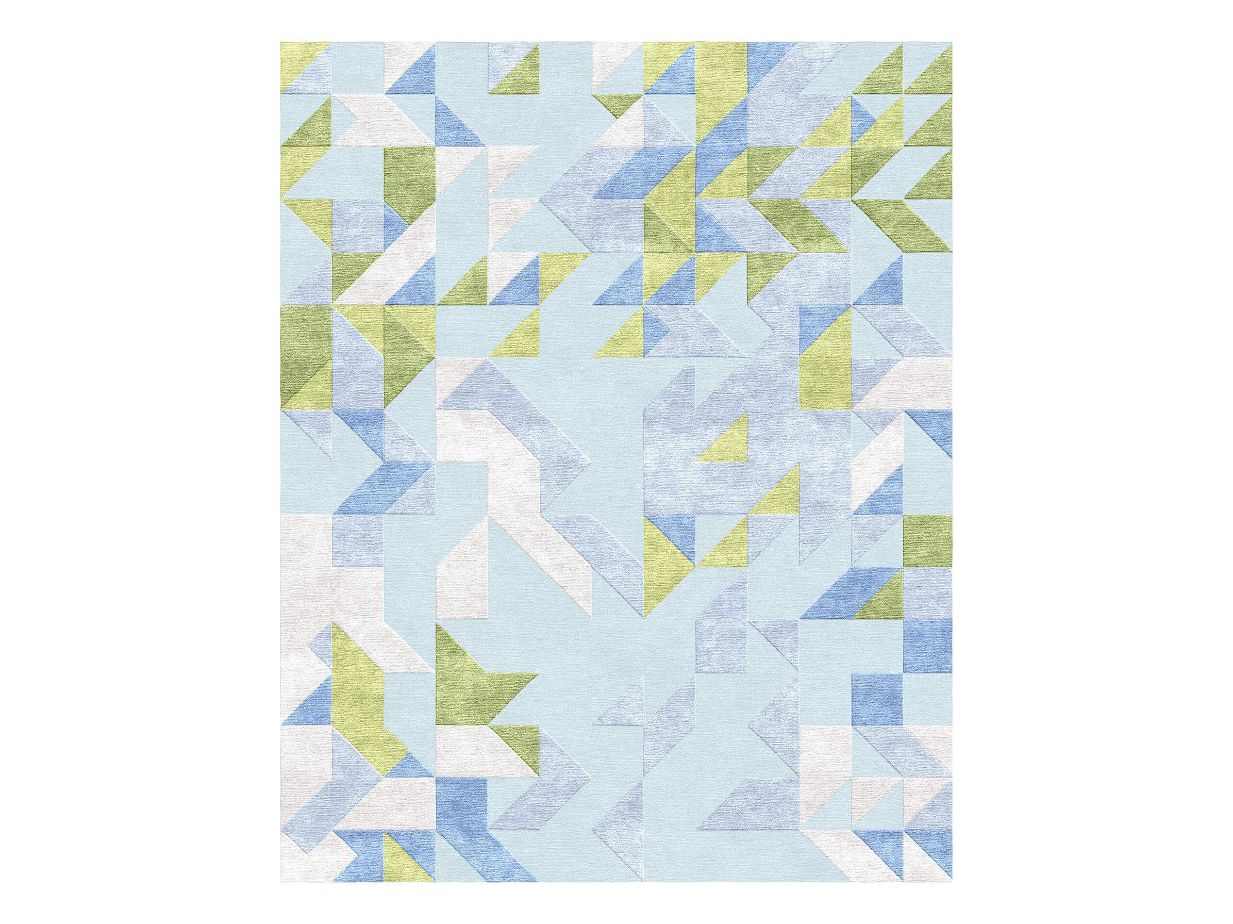 KALEIDOS CIELO by Tapis Rouge - Tappeto fatto a mano rettangolare