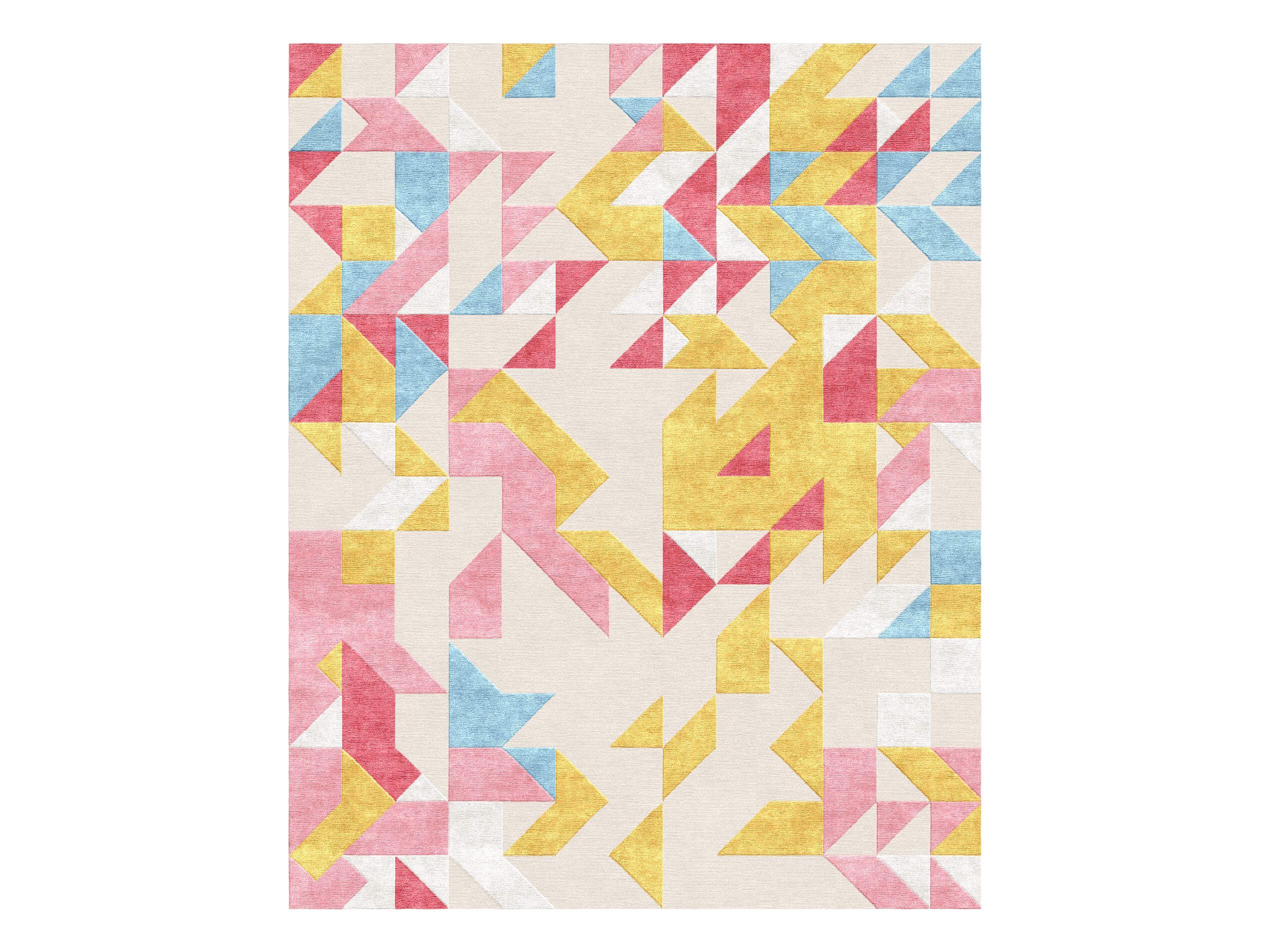 KALEIDOS ROSA by Tapis Rouge - Tappeto rettangolare fatto a mano