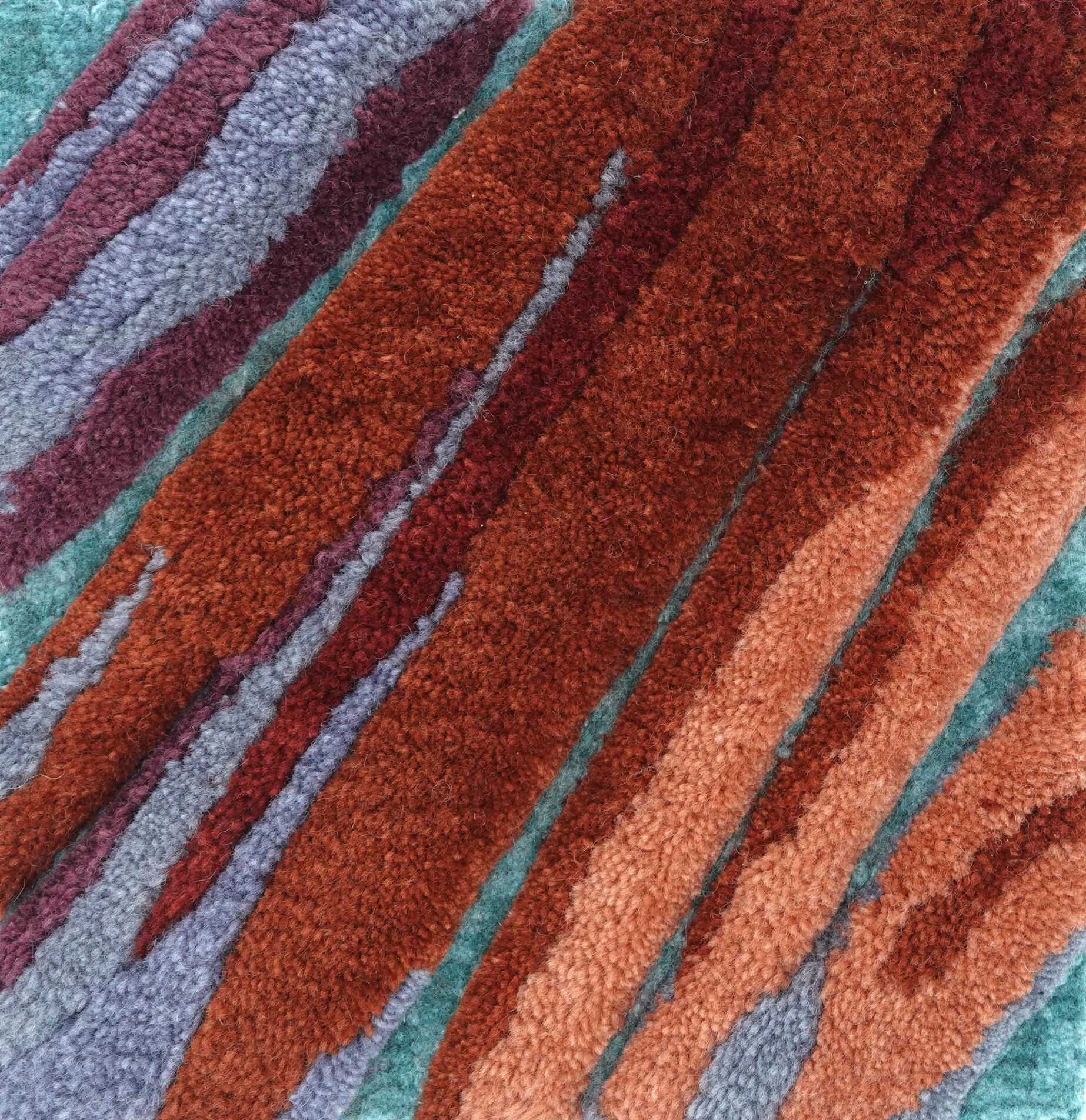 LASER EARTH by Tapis Rouge - Tappeto curvo fatto a mano - 2