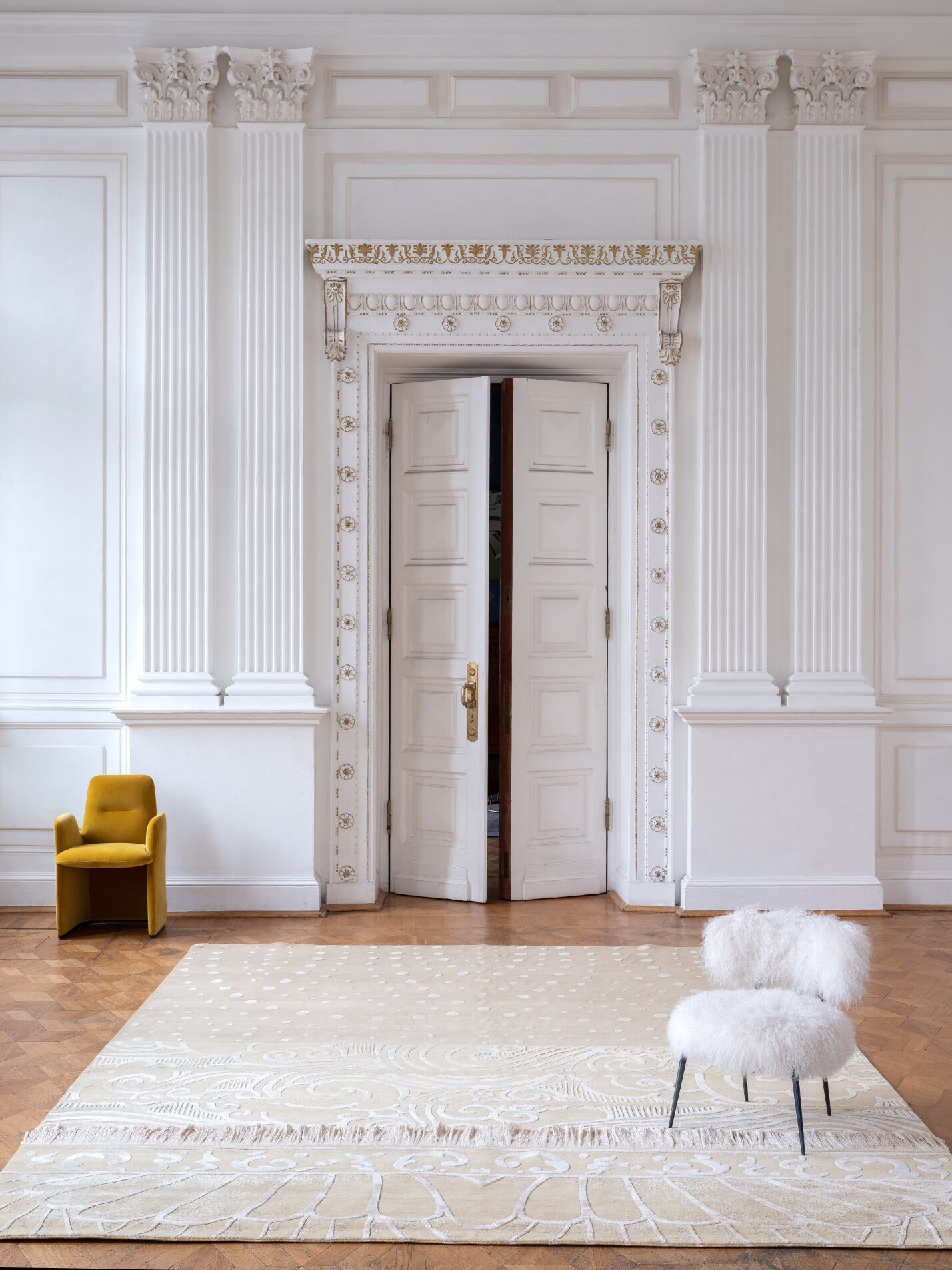 LAURA DORATO by Tapis Rouge - Tappeto fatto a mano in lana e seta - 5